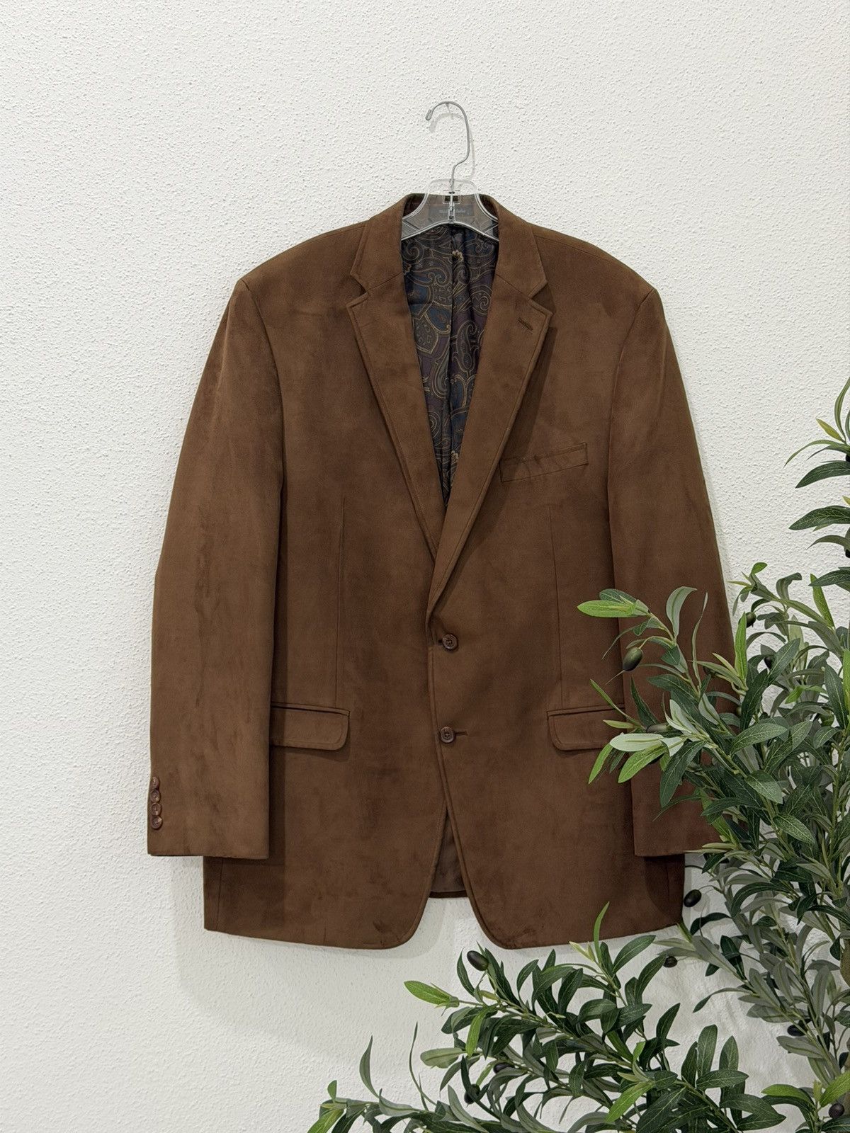 Ralph Lauren VTG Lauren Ralph Lauren Sport Coat 46L Poly Microfiber Suede Size 46L - 1 Thumbnail