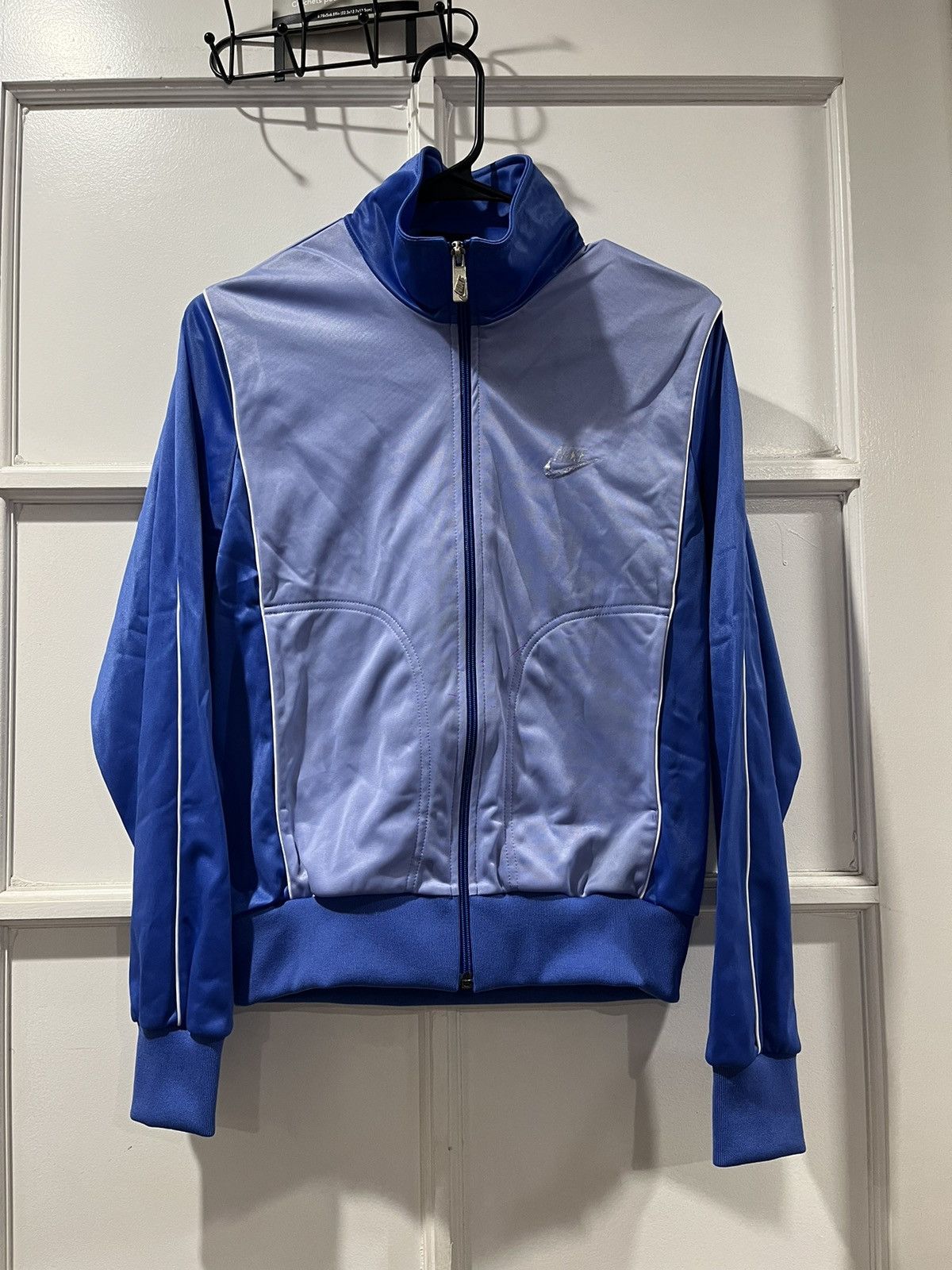Nike Vintage 80s Nike Womens Blue Zip Jacket Size M / US 6-8 / IT 42-44 - 1 Thumbnail