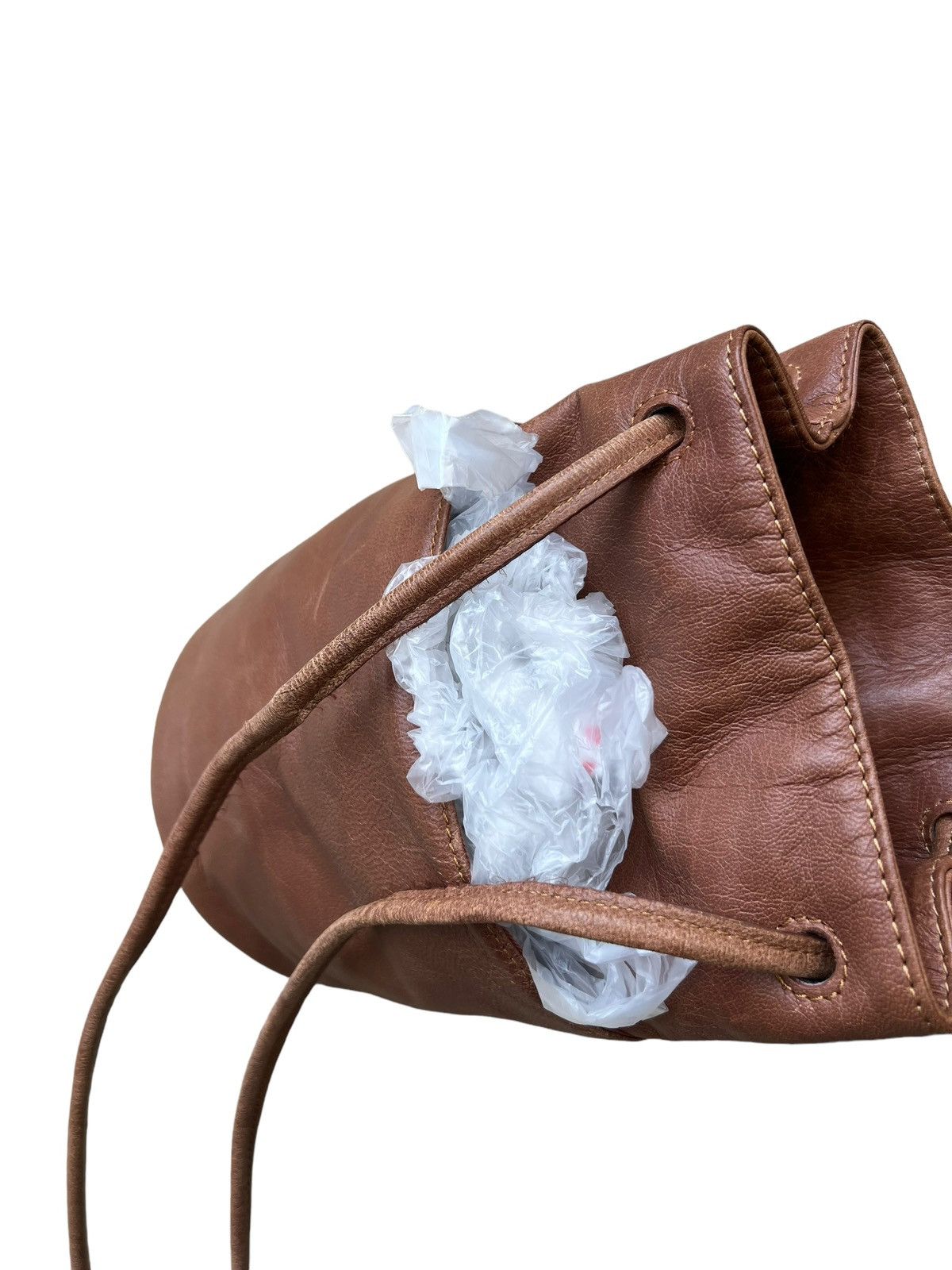 If Six Was Nine × Le Grande Bleu (L.G.B.) GOA Japan Patina Goat Goatskin Leather Bucket Bag Size ONE SIZE - 18 Thumbnail