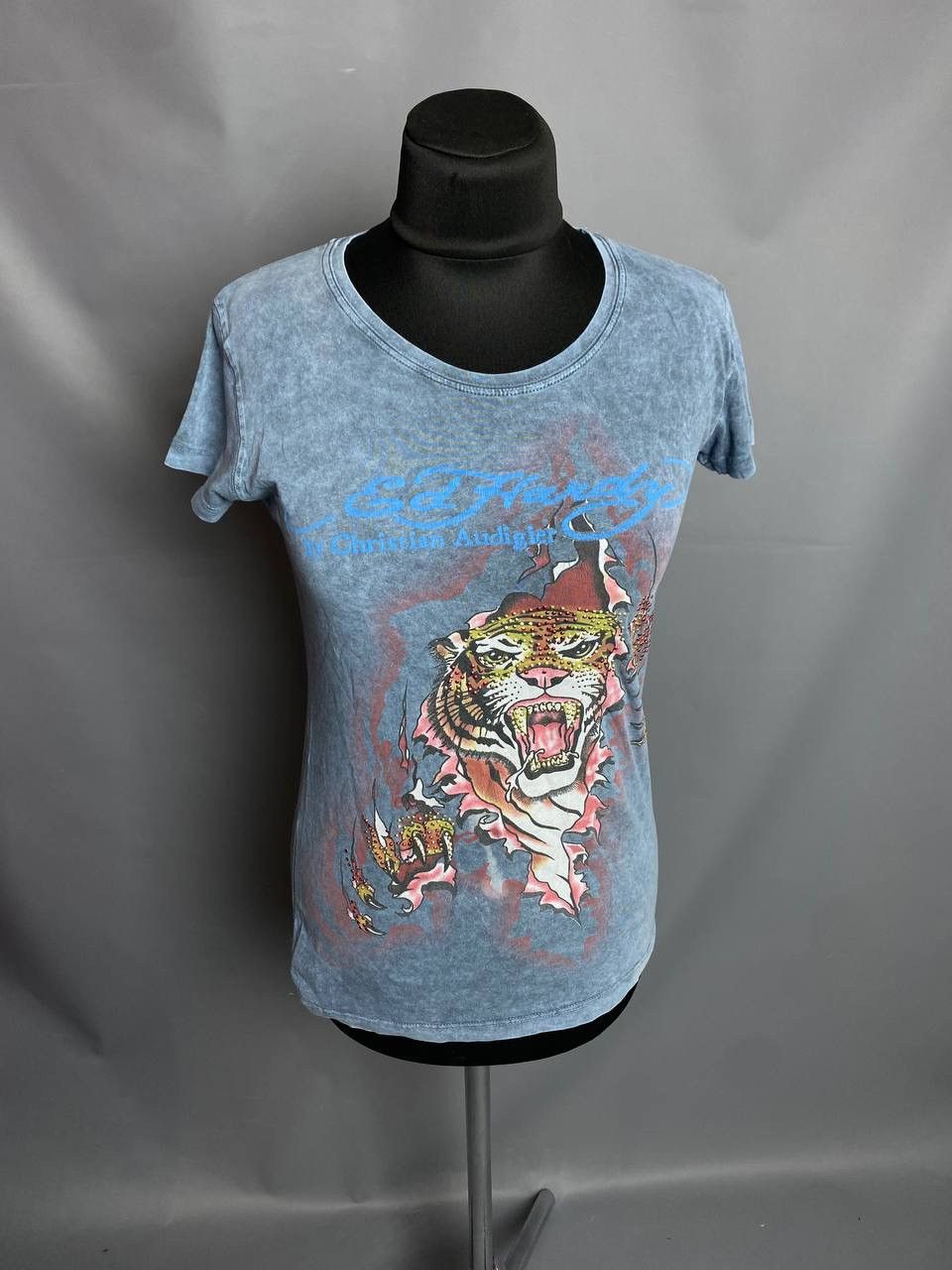 Ed Hardy Ed Hardy Tiger Rhinestone Graphic T-Shirt Y2K Christian XS/S Size XS / US 0-2 / IT 36-38 - 1 Thumbnail