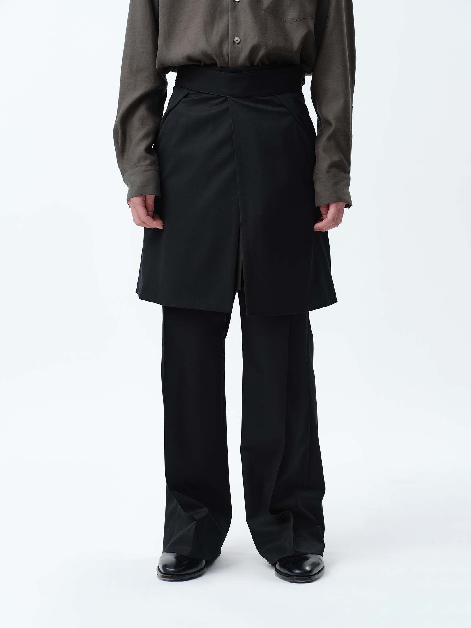 Other Sublations - SUPER140 WOOL WRAP GURKHA SKIRT Size US 29 - 3 Thumbnail