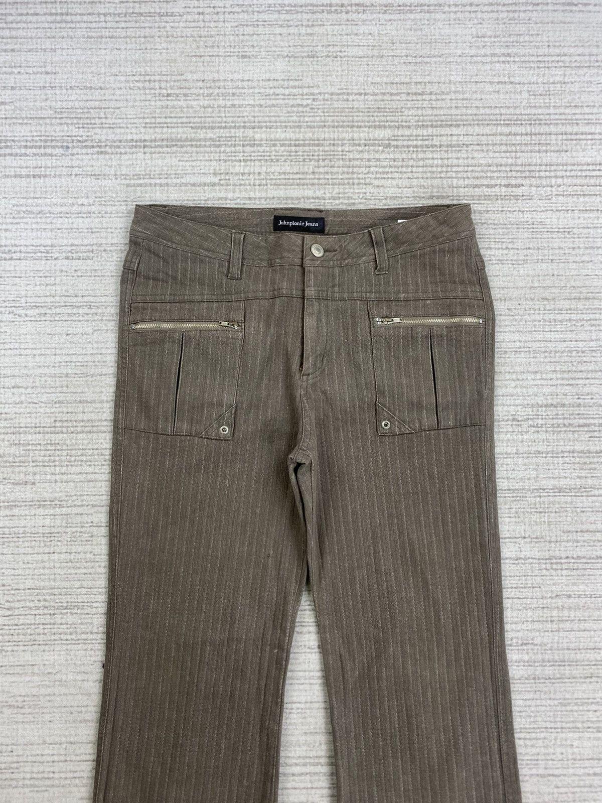 If Six Was Nine × Japanese Brand × Vintage Vintage Flared Johnpionir Jeans Harringbone Bush Pants Size US 29 - 7 Thumbnail