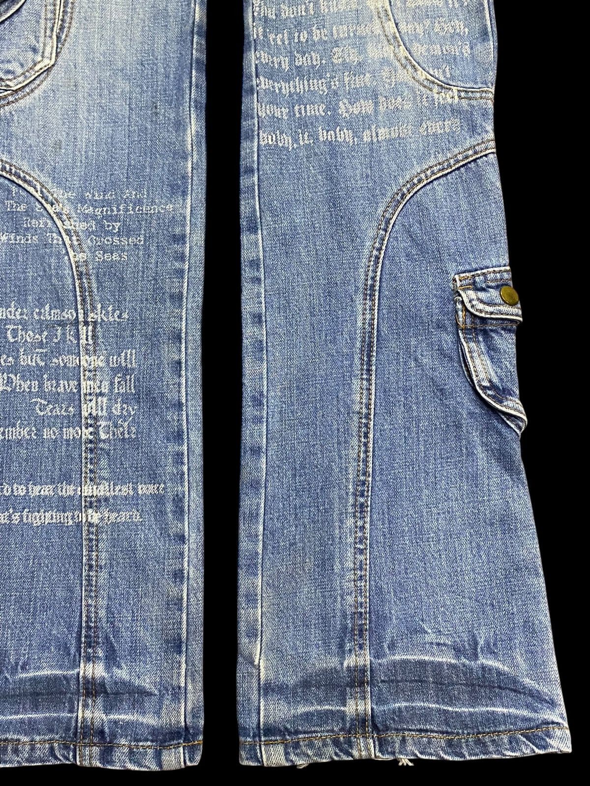 If Six Was Nine W33 🔥 Japanese Brand Evolution Multi Pocket Flare Jeans Size US 30 / EU 46 - 10 Thumbnail