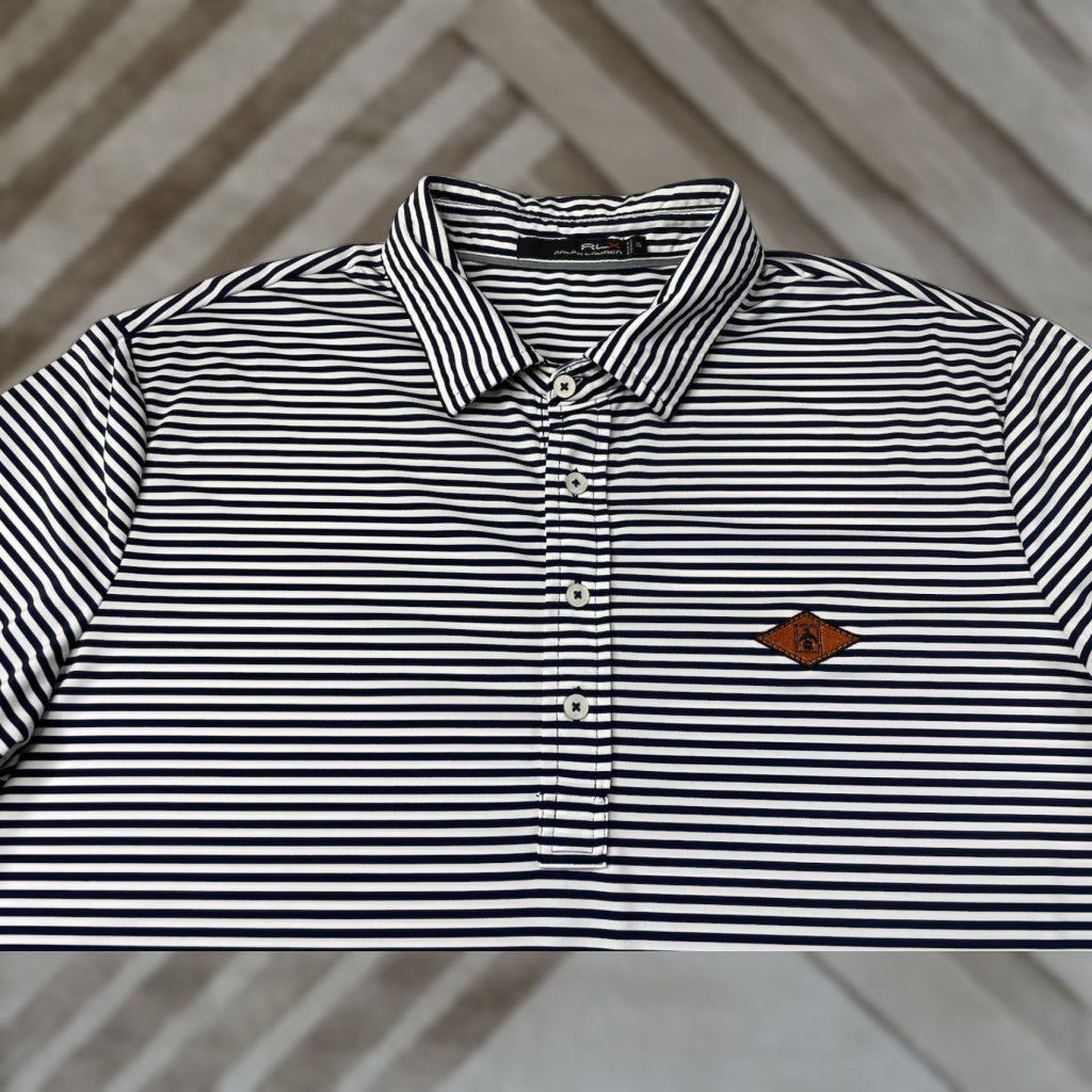 RLX Ralph Lauren RLX Ralph Lauren Polo Golf Shirt Mens XL Striped Short Sleeve Collared Logo Multicolor Activewear Casual Shirt Size US XL / EU 56 / 4 - 1 Thumbnail