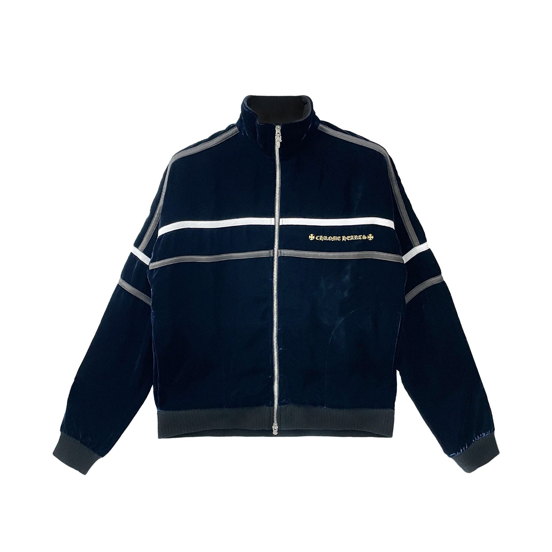 Chrome Hearts Chrome Hearts Leather Patch Velvet Dagger Zip Jacket Size US S / EU 44-46 / 1 - 1 Thumbnail