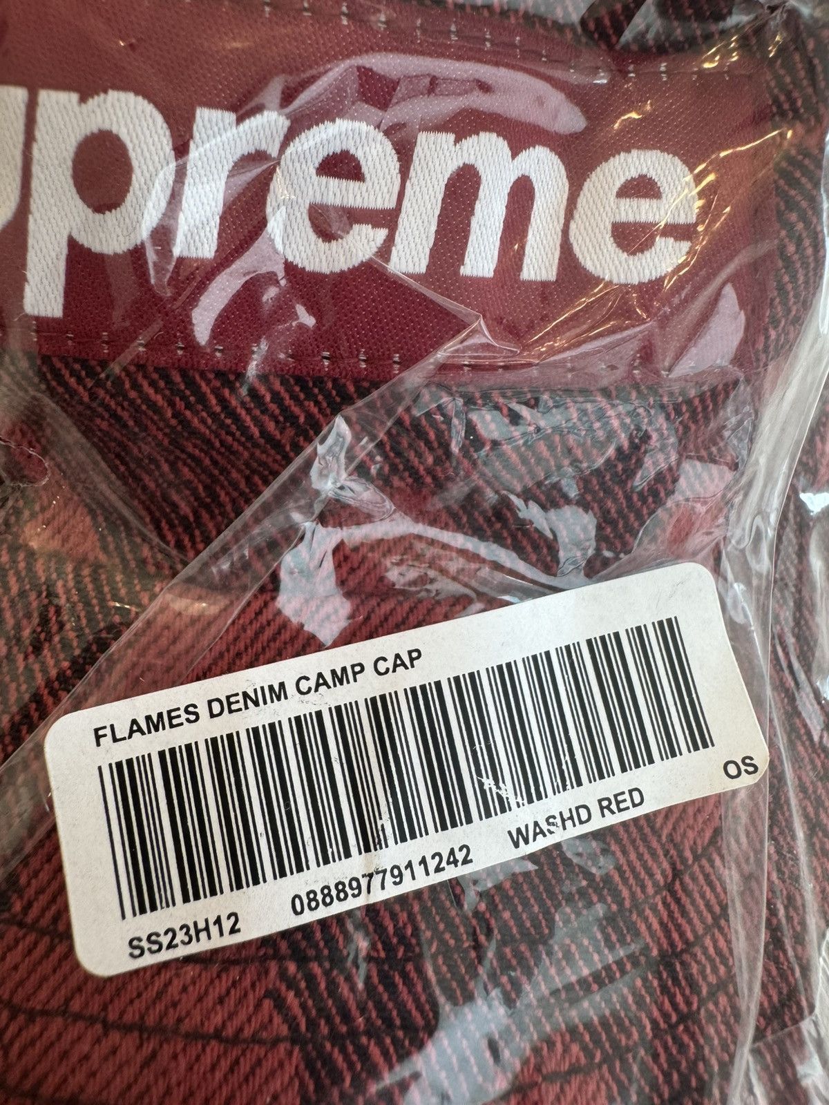 Supreme Supreme Flames Denim Camp Cap Size ONE SIZE - 4 Thumbnail