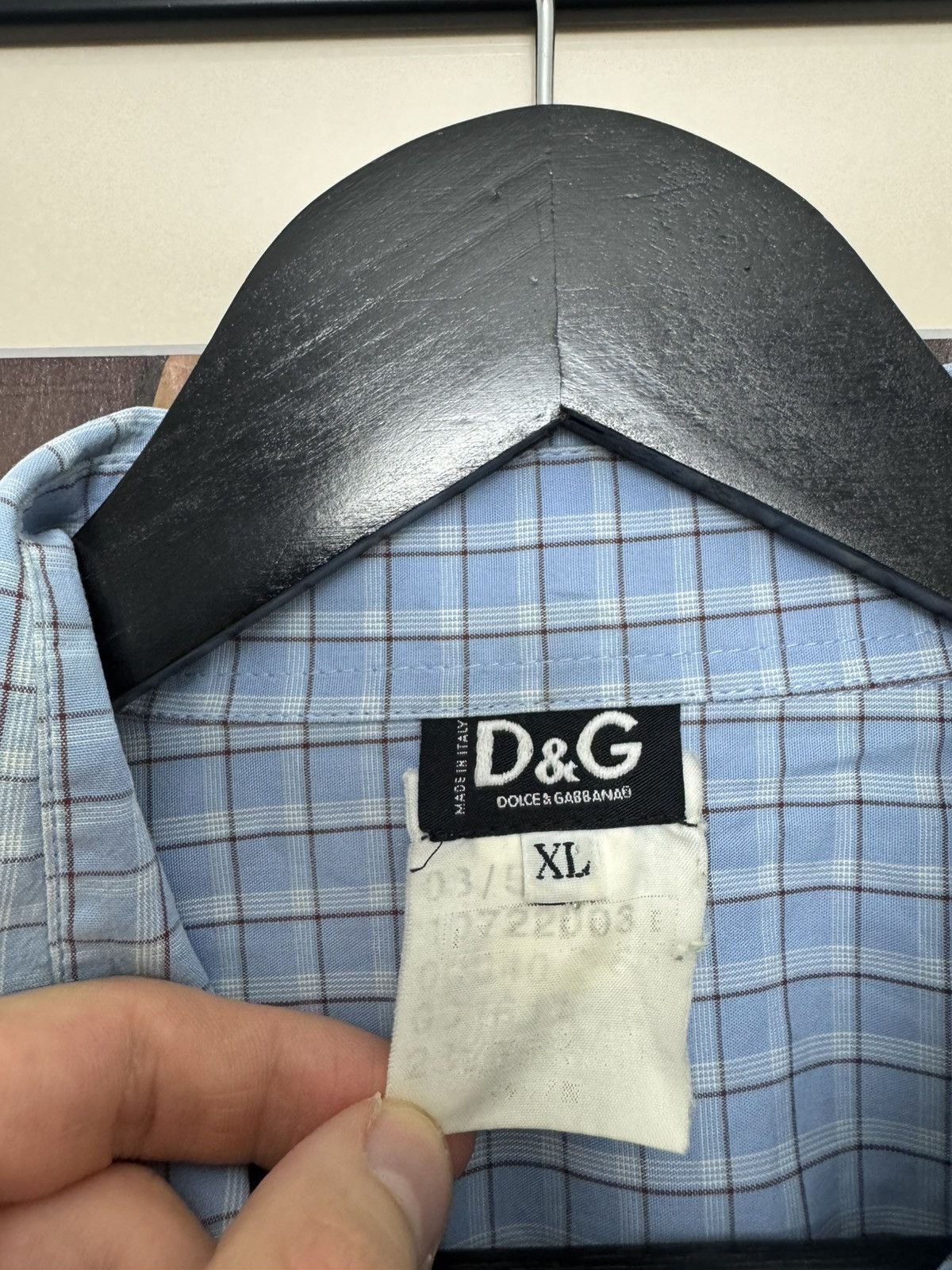 Dolce & Gabbana Dolce Gabbana D&G Vintage Y2k Plaid Shirt 00s Halleluiah Size US XL / EU 56 / 4 - 5 Thumbnail
