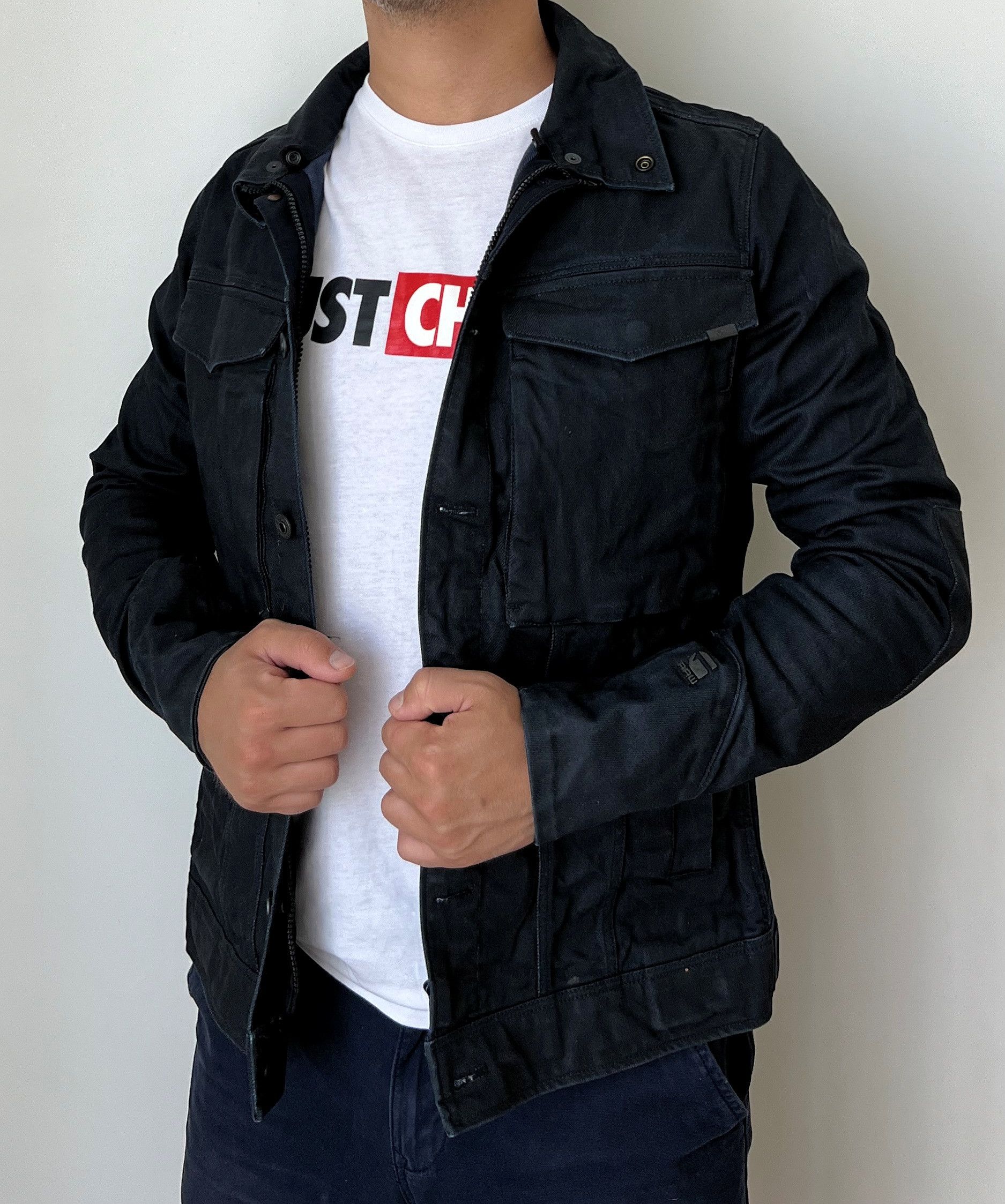 G-Star G-STAR RAW VODAN SHERPA 3D SLIM DENIM ZIP CARGO JACKET Size US S / EU 44-46 / 1 - 4 Thumbnail