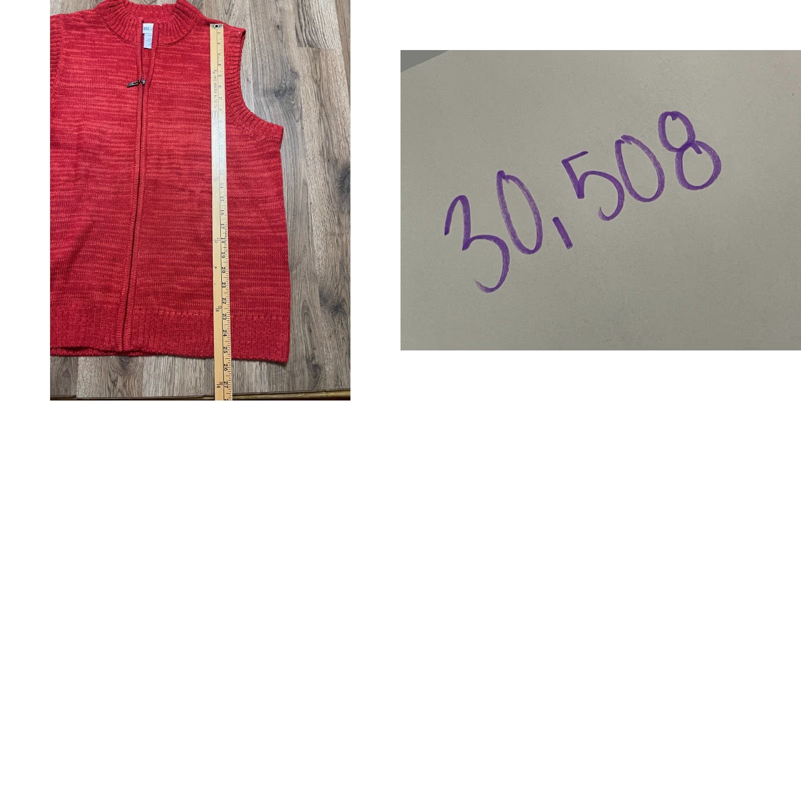 Blair Blair Sweater Vest, Women's Size M, Red, Full Zip, Sleeveless, Vest, Red, 90s? Size M / US 6-8 / IT 42-44 - 8 Thumbnail