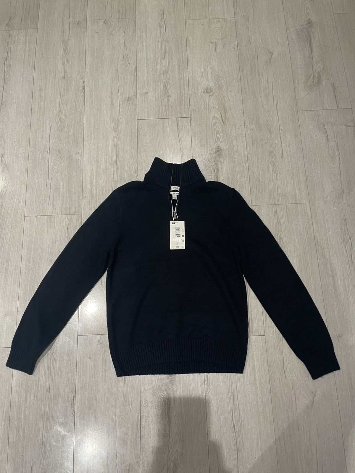 Marks & Spencer Old Money Quarter Zip Jumper – Brand New With Tags | Luxury Size US M / EU 48-50 / 2 - 1 Thumbnail