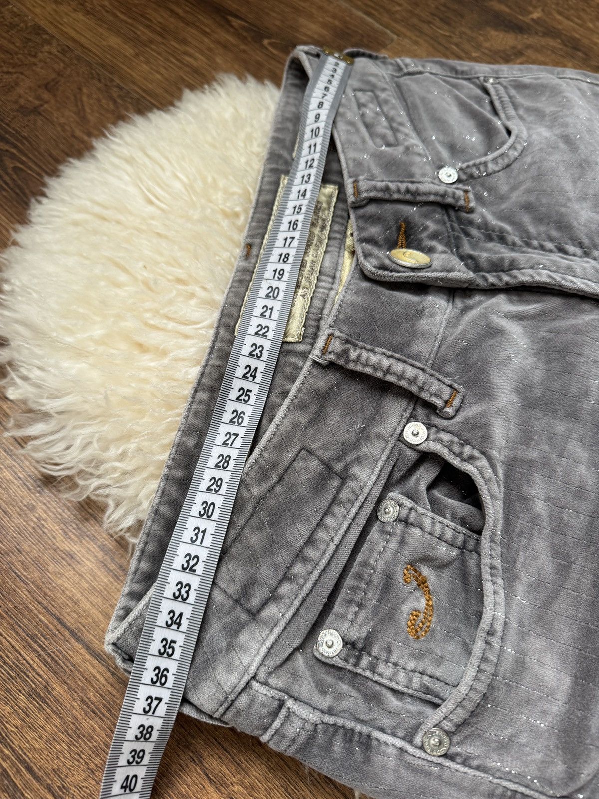 Jacob Cohen Jacob Cohën Velvet Trousers Size 27 Grey Jeans Size 27" / US 4 / IT 40 - 9 Thumbnail
