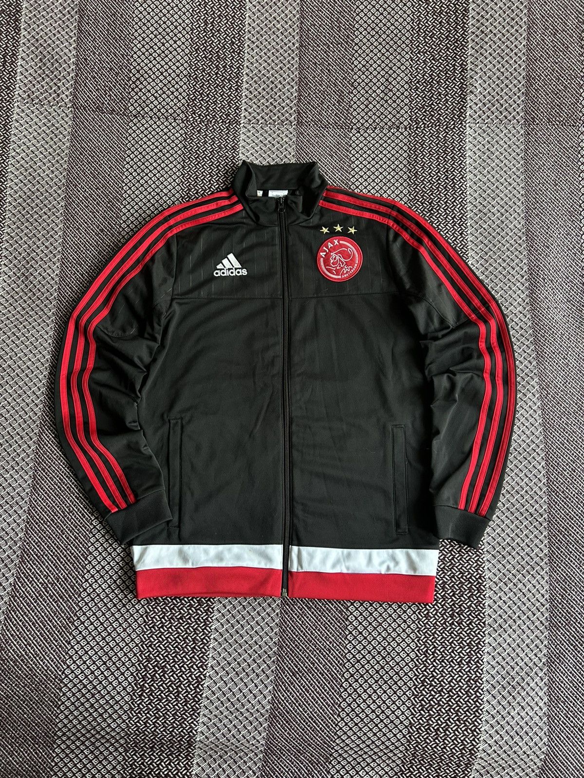 Adidas Vintage Adidas x Ajax Amsterdam Football Zip Hoodie Jacket Size US S / EU 44-46 / 1 - 1 Thumbnail