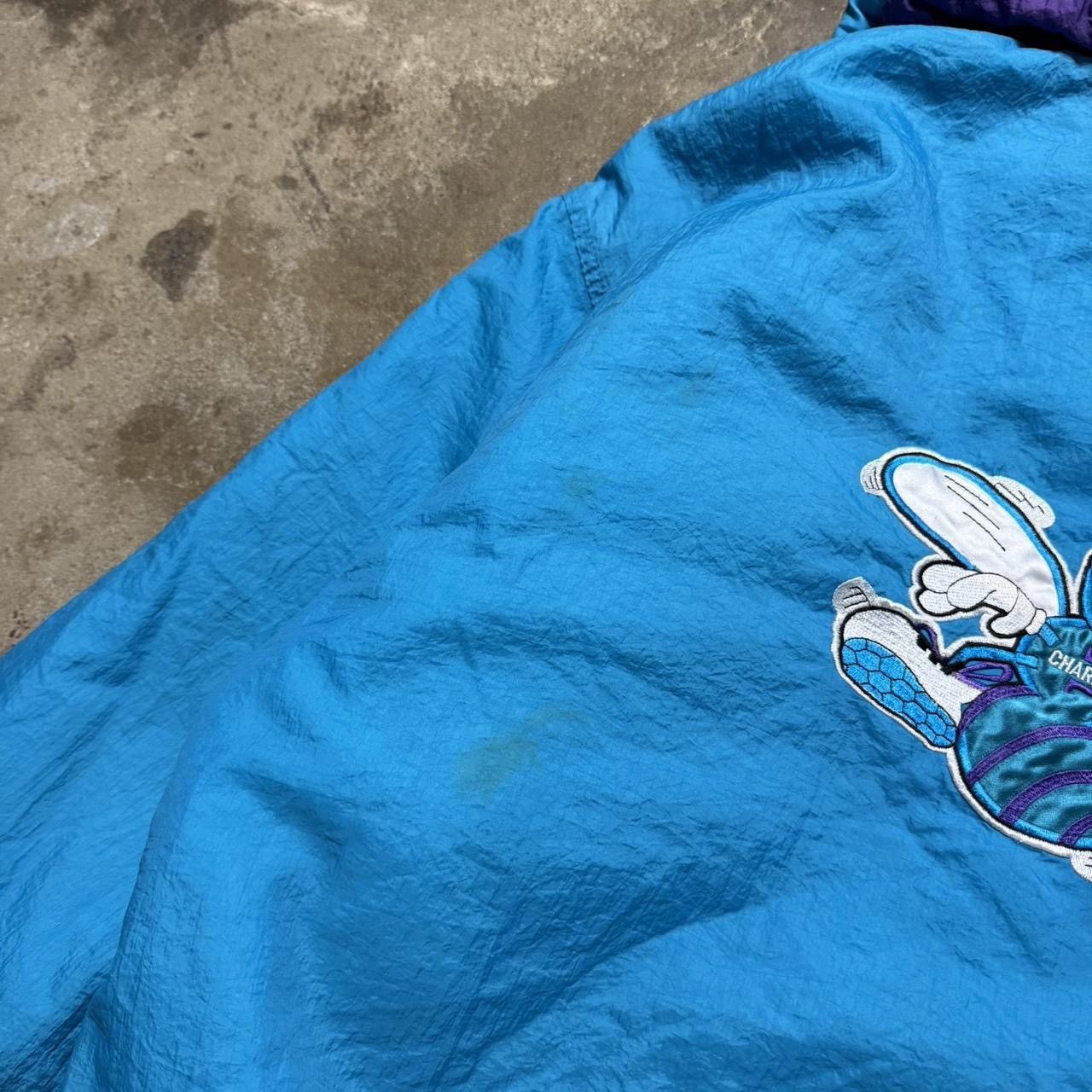 NBA × Vintage Vintage 90s Charlotte Hornets Hooded Puffer Jacket Size US XL / EU 56 / 4 - 8 Thumbnail