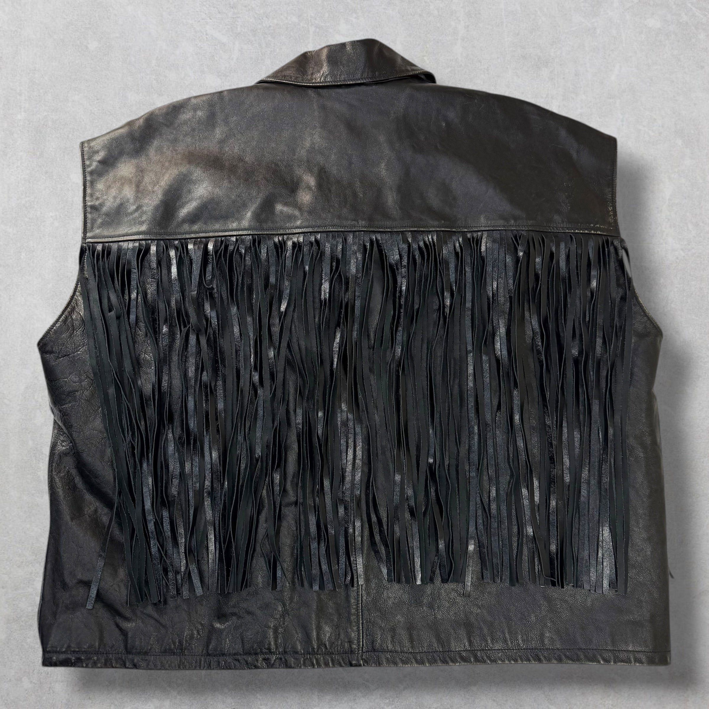 Balenciaga Balenciaga Fringe Taxi Leather Vest 44 (XXXL) Size US L / EU 52-54 / 3 - 2 Thumbnail