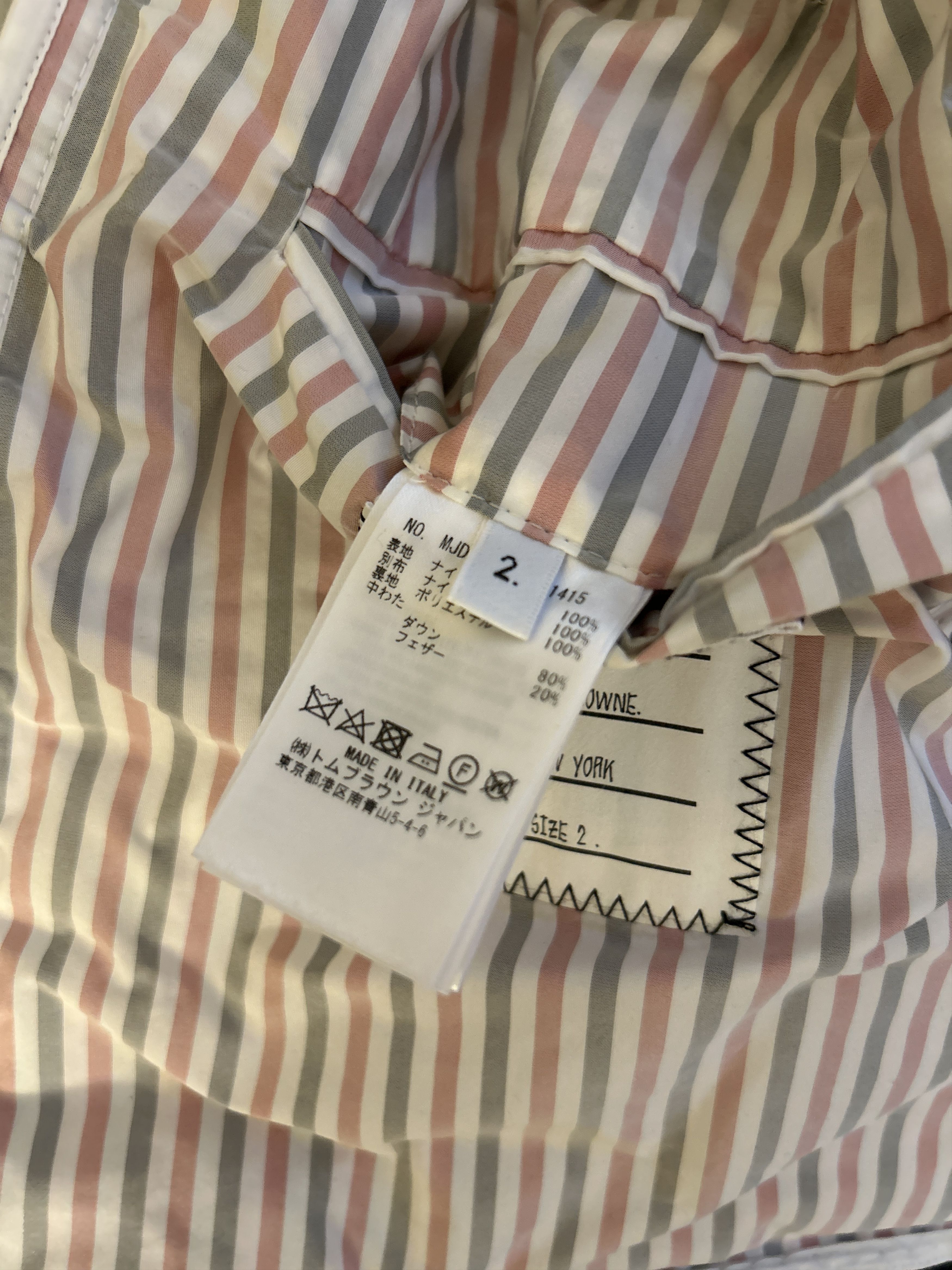 Thom Browne Thom Browne four bars jacket quilted down size 2 Navy Size US M / EU 48-50 / 2 - 10 Thumbnail