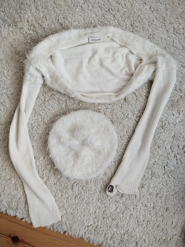 Other Warm sleeves + beret 2 pieces set new condition Size S / US 4 / IT 40 - 6 Thumbnail