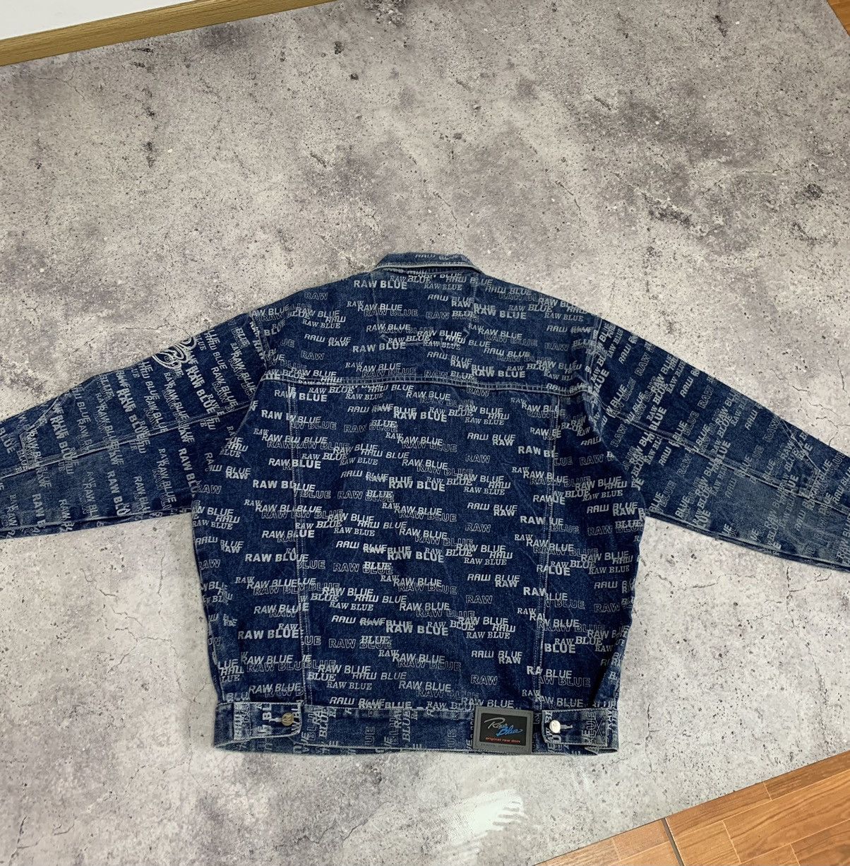 Fubu Vintage 90’s Raw Blue Rap Denim Monogram Jacket Y2K Size US L / EU 52-54 / 3 - 9 Thumbnail