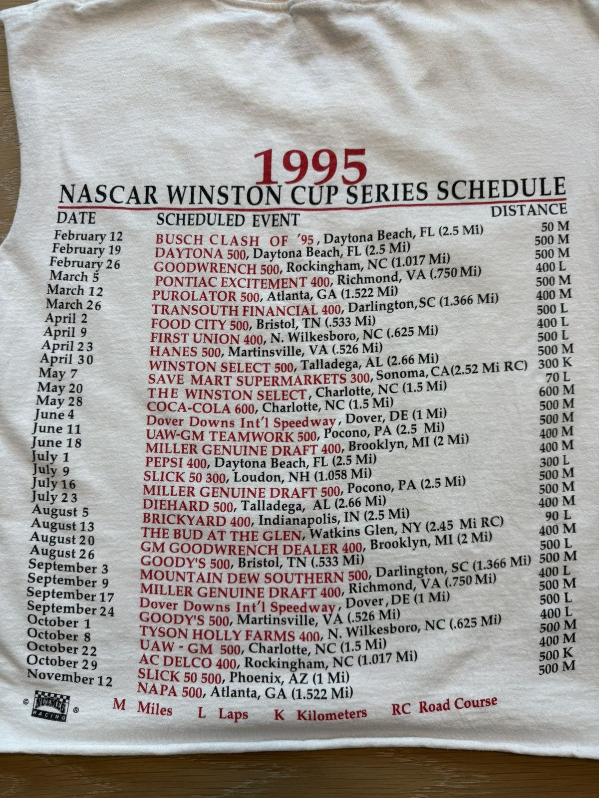 Nutmeg Vintage NASCAR 95 Nutmeg Racing Winston Cup Earnhardt Tank Size US L / EU 52-54 / 3 - 6 Thumbnail