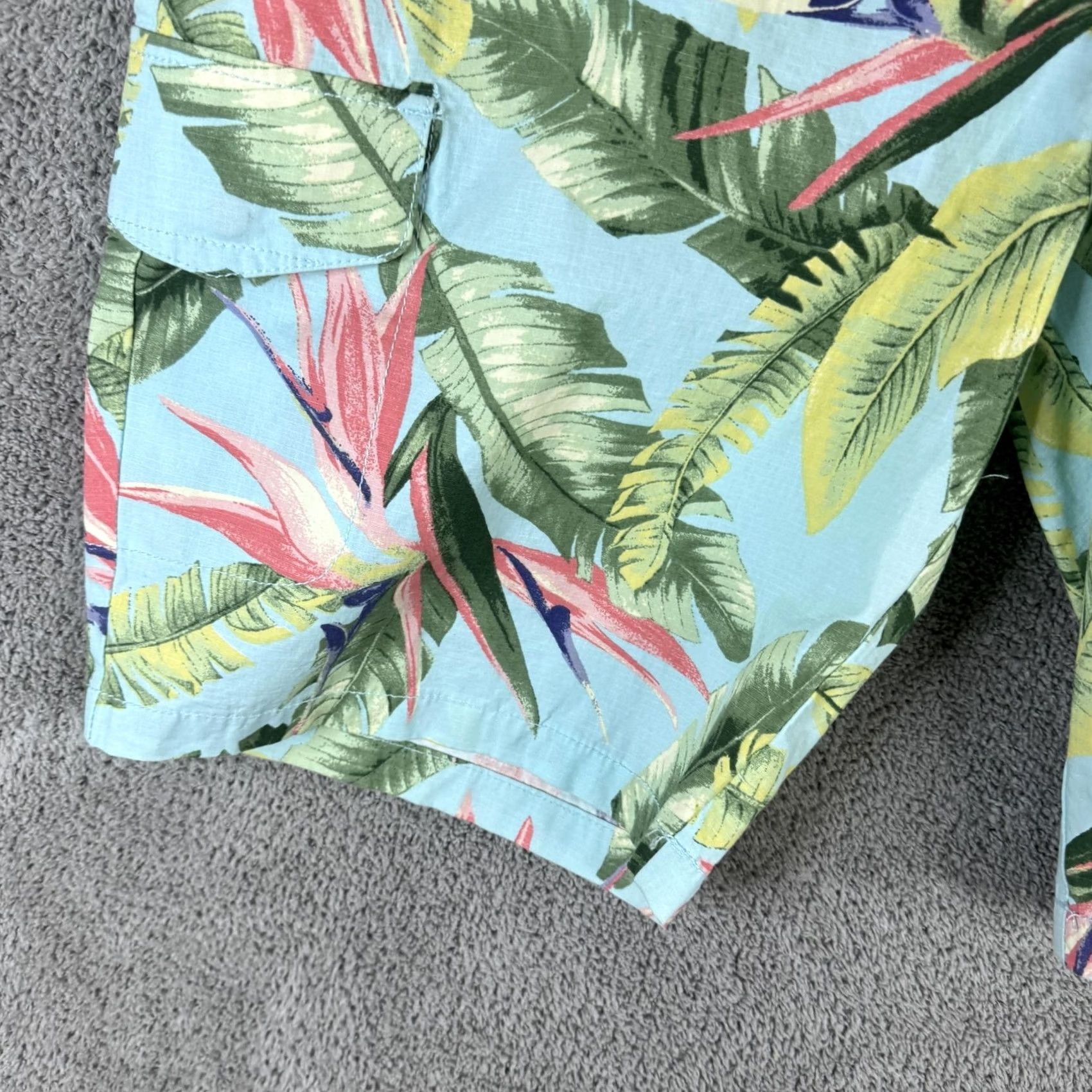 Vintage Caribbean Joe Cargo Shorts Mens 38 Tropical Floral Stretch Pockets Beach Summer Size US 38 / EU 54 - 5 Thumbnail