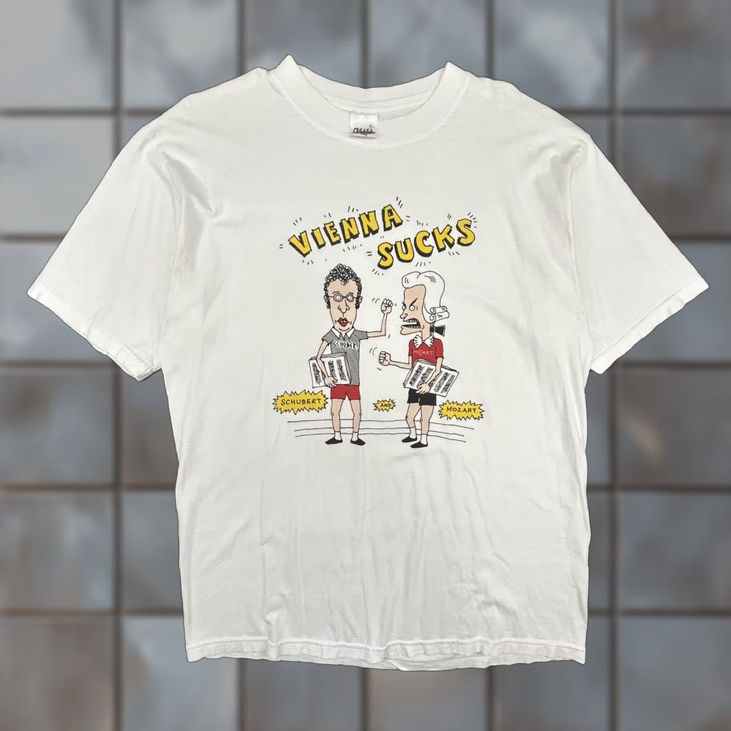 Vintage VINTAGE Beavis and Butthead Shirt Mens XL Vienna Sucks Mozart Schubert RARE 90s Size US XL / EU 56 / 4 - 1 Thumbnail