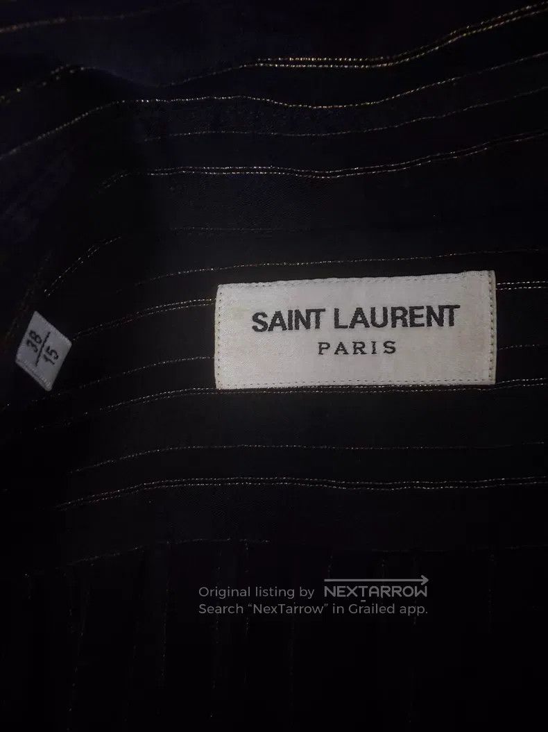 Saint Laurent Paris Saint Laurent Paris Size 38 Mulberry Silk Black and Gold S Size US M / EU 48-50 / 2 - 4 Thumbnail