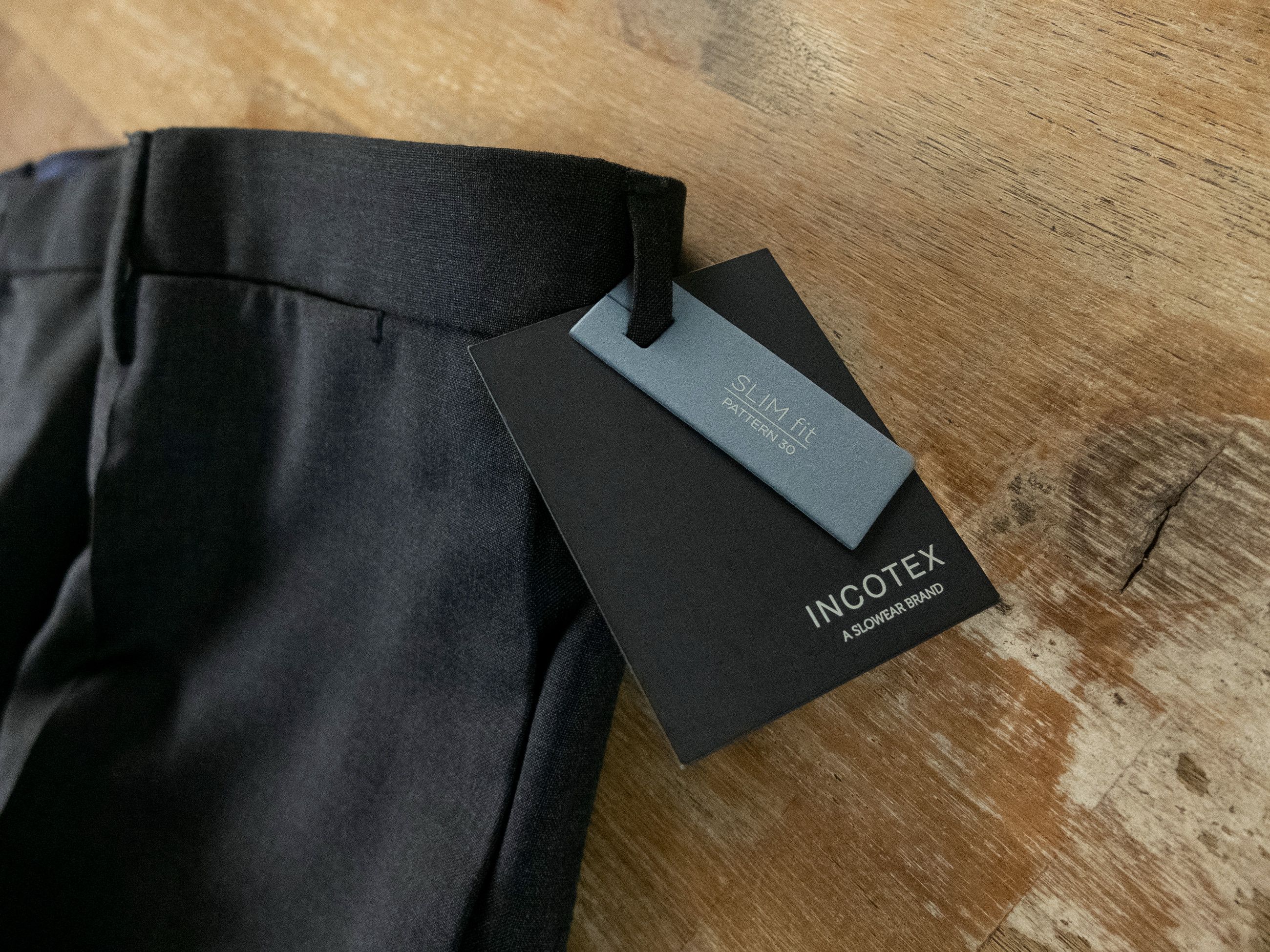 Incotex INCOTEX dark gray slim fit flat front wool pants 42 / 58 Size US 42 / EU 58 - 3 Thumbnail