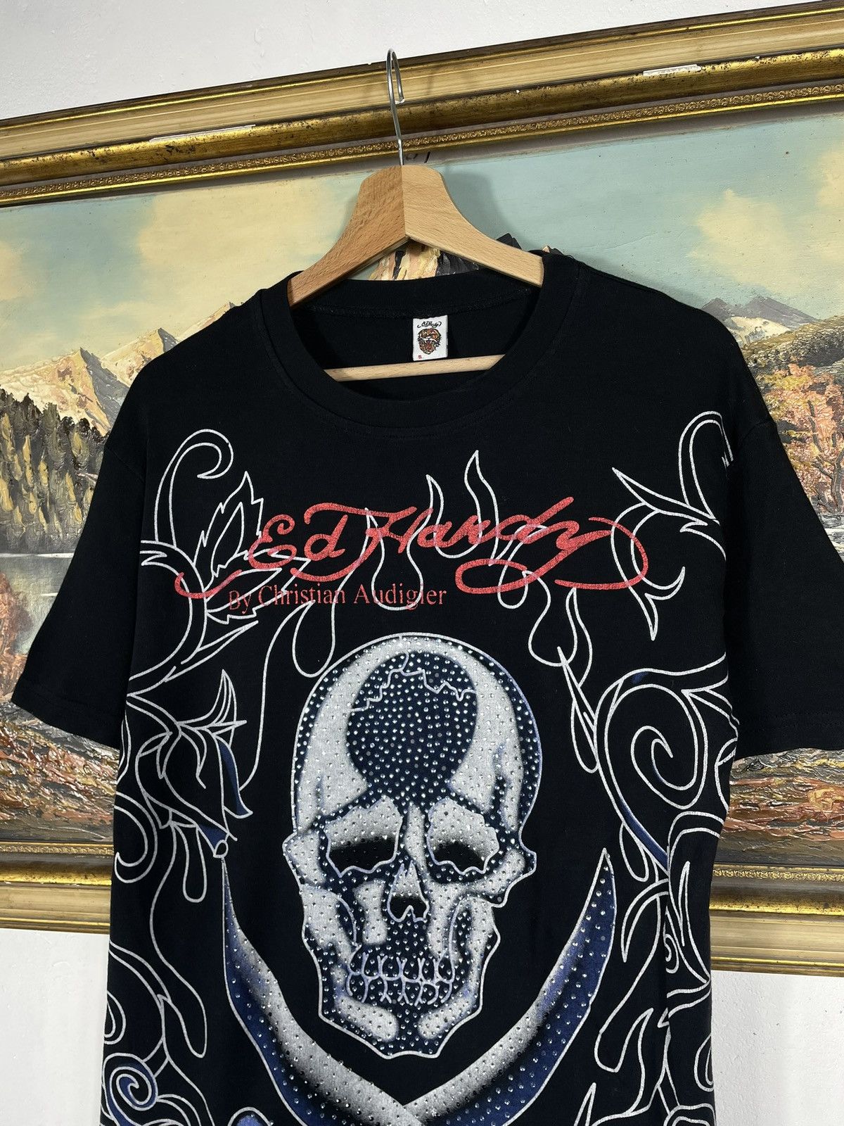 Christian Audigier × Ed Hardy × Vintage Ed Hardy Retro 00s Tees Short Sleeve Affliction Grunge Cyber Size S / US 4 / IT 40 - 4 Thumbnail