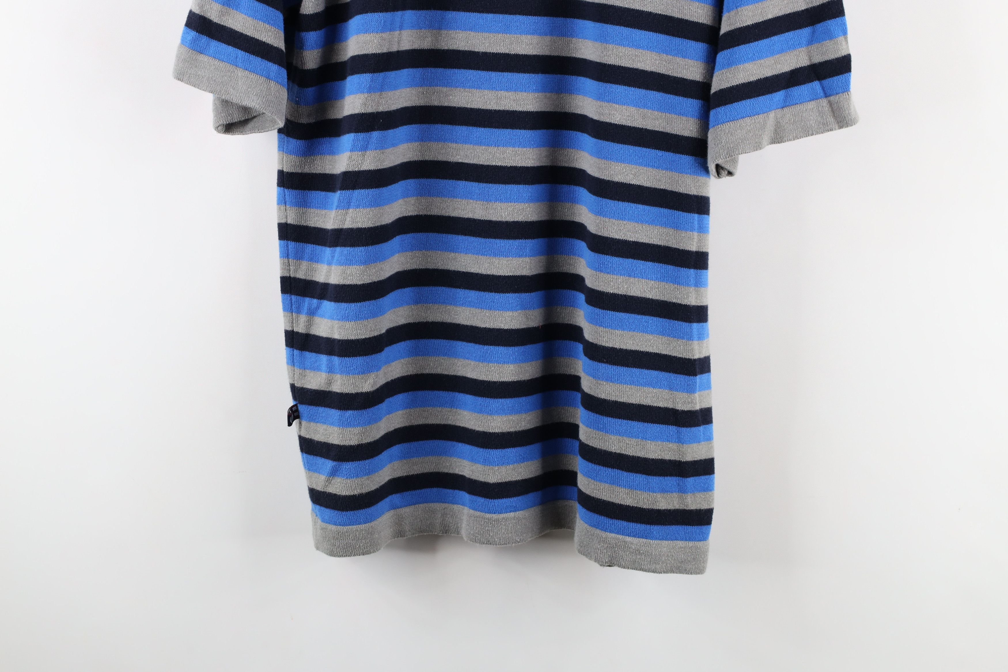Phat Farm × Vintage Vintage Phat Farm Fit Striped Knit Short Sleeve Sweater Size US L / EU 52-54 / 3 - 3 Thumbnail