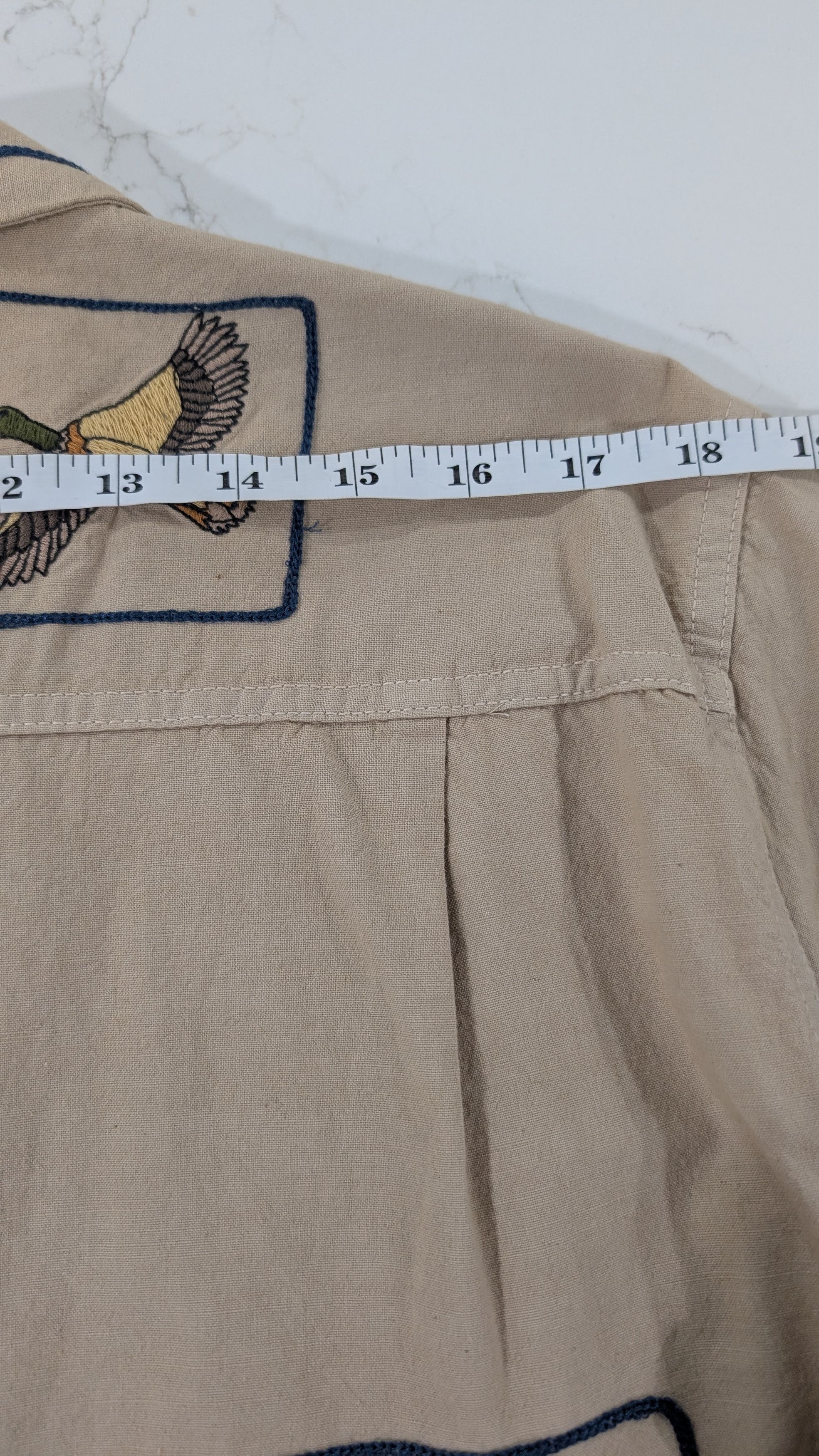 Samuel Zelig Box Camp Shirt Embroidered Art