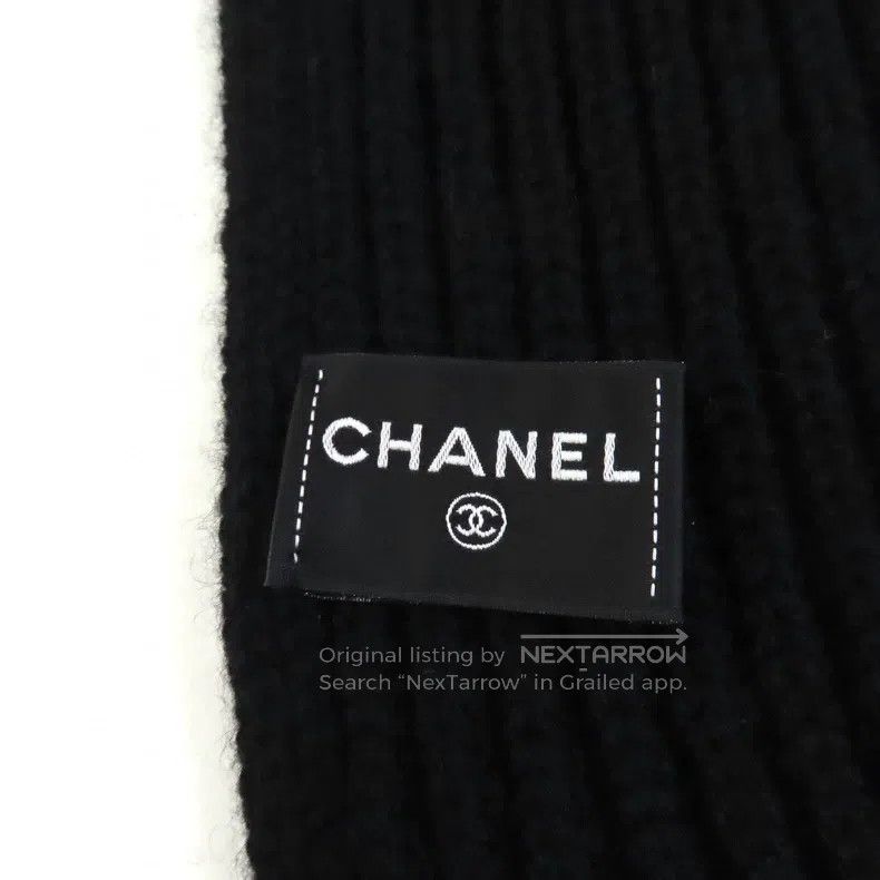 Chanel Chanel Black knitted cashmere scarf Size ONE SIZE - 4 Thumbnail