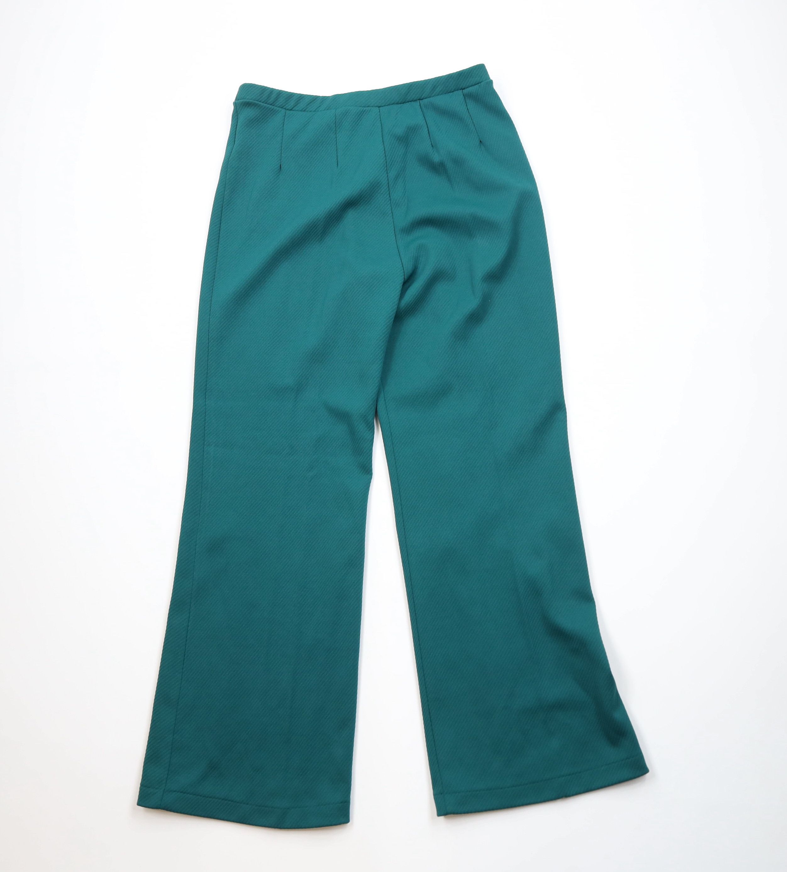 Vintage Vintage 70s Streetwear Bell Bottoms Pants Green Polyester Size 38" / US 16 / IT 52 - 7 Thumbnail
