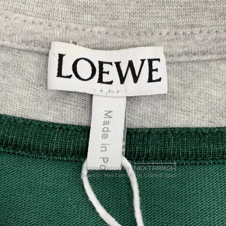 Loewe Loewe 25 Green Logo Embroidered Cotton Jersey Short Sleeve Size L / US 10 / IT 46 - 5 Thumbnail