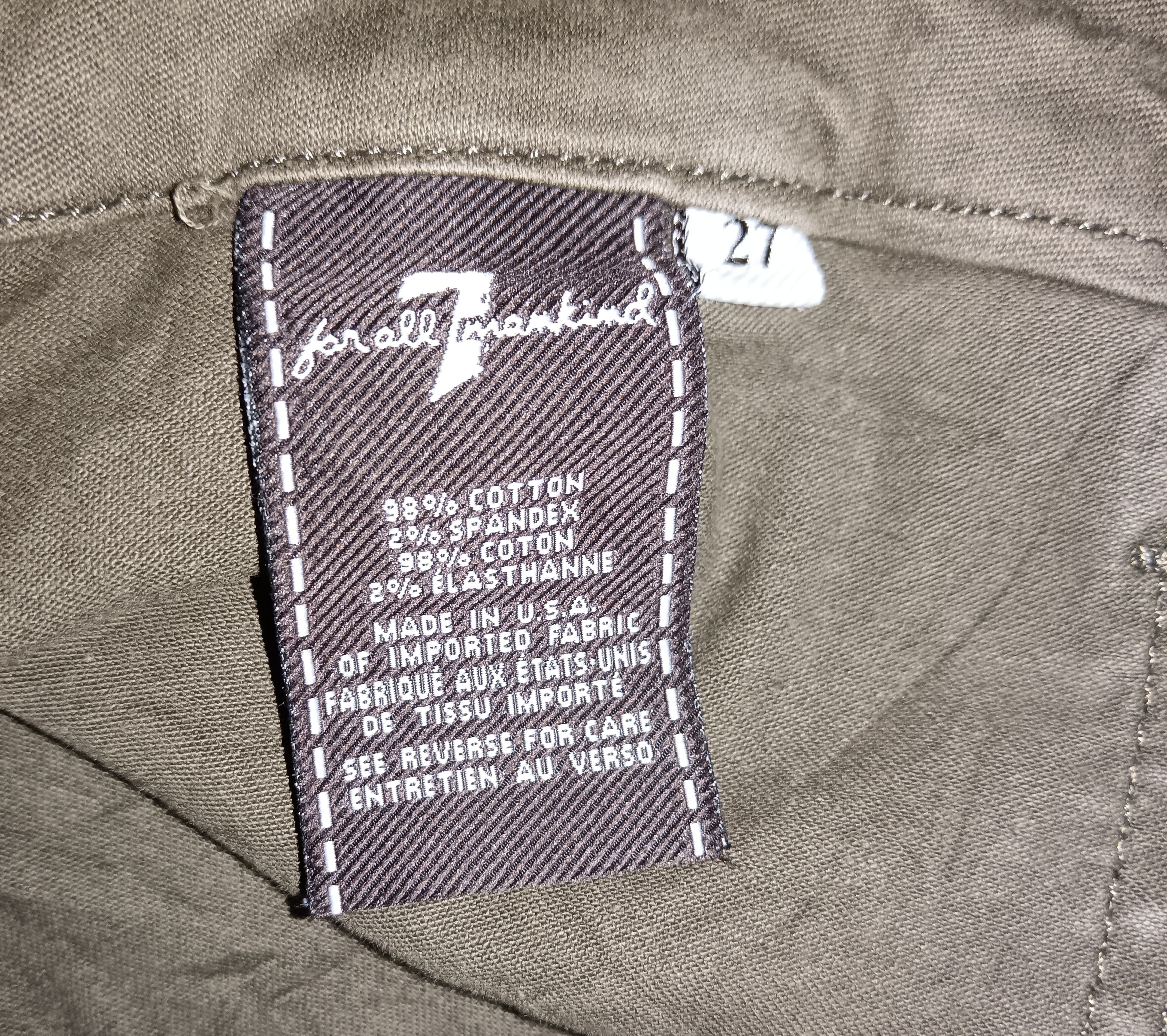 7 For All Mankind 7 FOR ALL MANKIND SKINNY STRETCH PANT Size US 32 / EU 48 - 4 Thumbnail