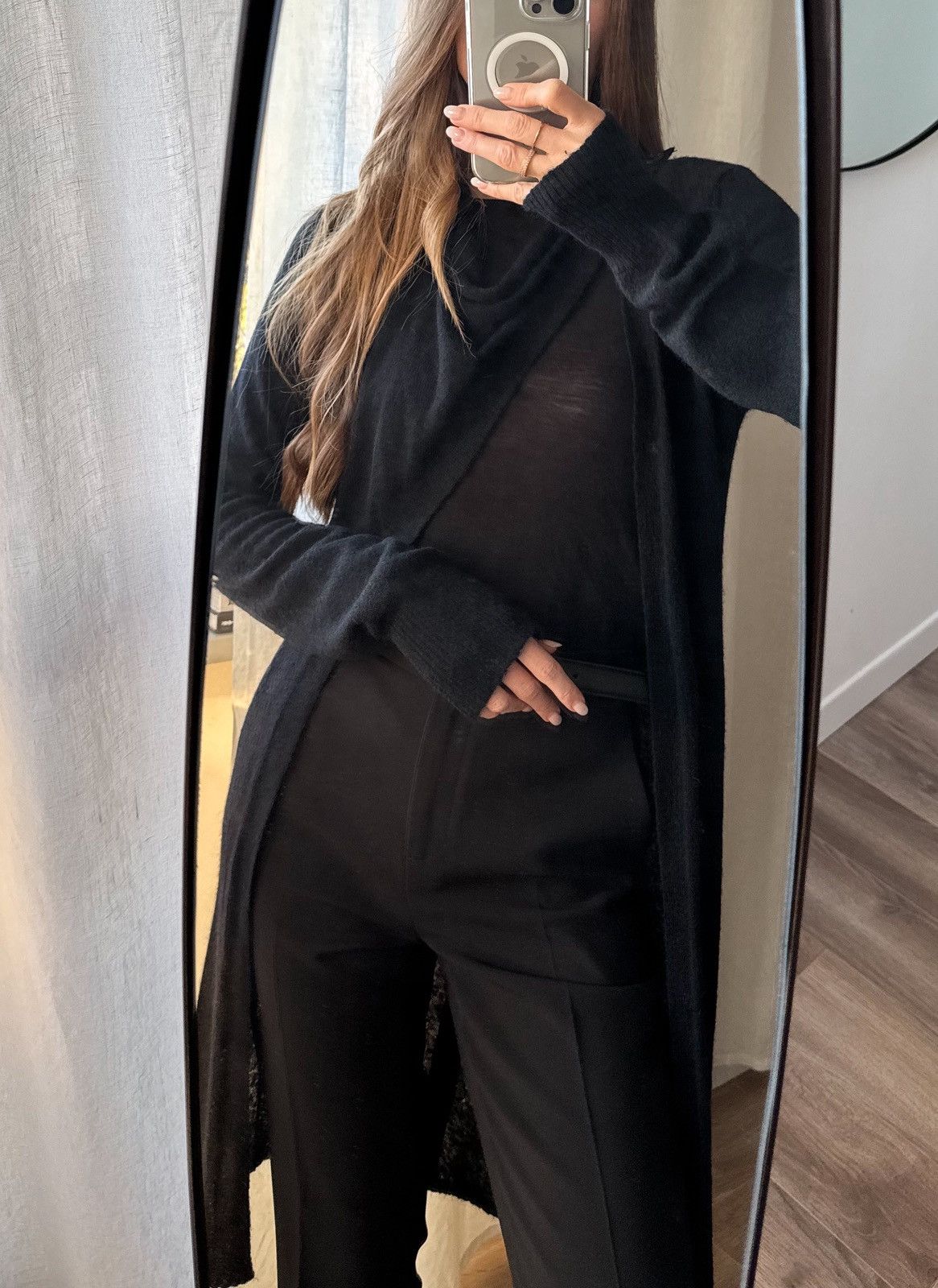 Rick Owens Rick Owens Crust F/W 2009 long black knitted cardigan Size S / US 4 / IT 40 - 12 Thumbnail