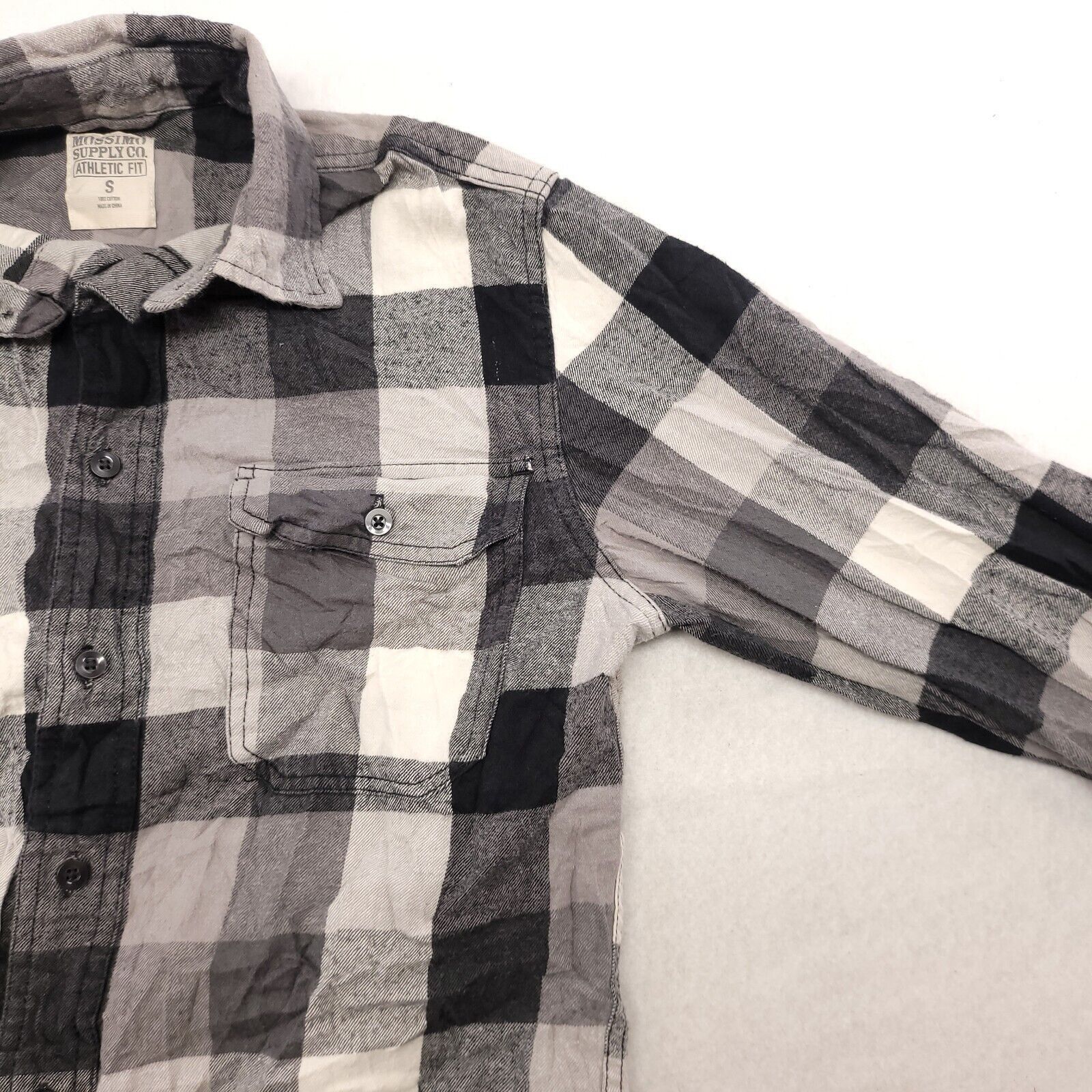 Mossimo Mossimo Gingham Flannel Button Up Shirt Mens Size S Gray Size US S / EU 44-46 / 1 - 5 Thumbnail