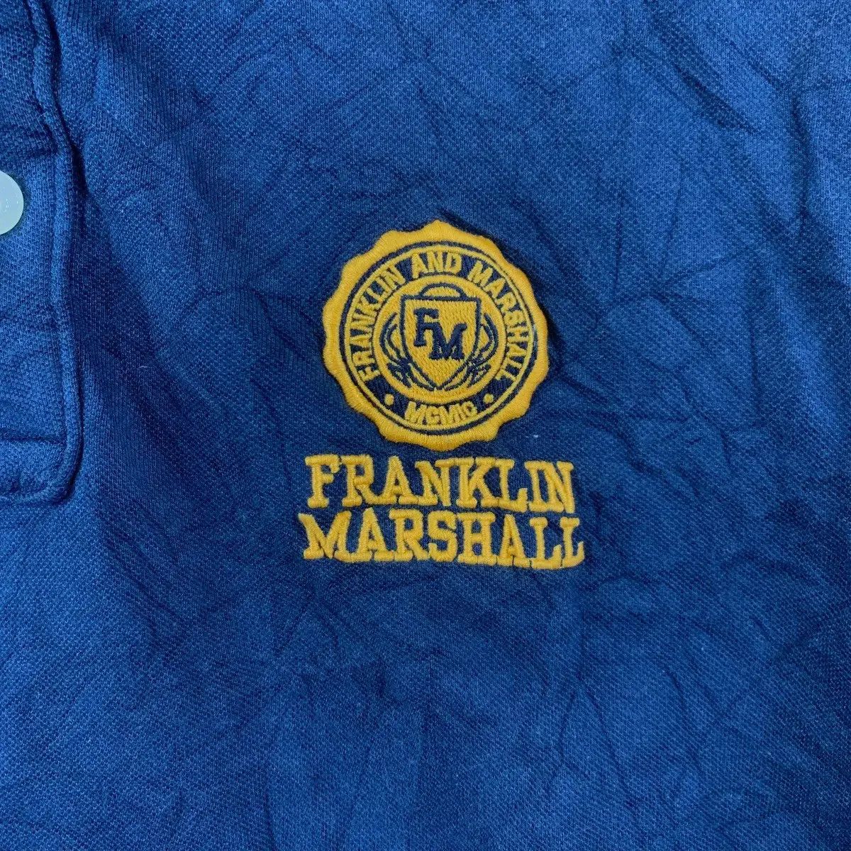 Franklin & Marshall FRANKLIN & MARSHALL Made In Italy Crest Regular Fit Polo Tee Size US L / EU 52-54 / 3 - 3 Thumbnail