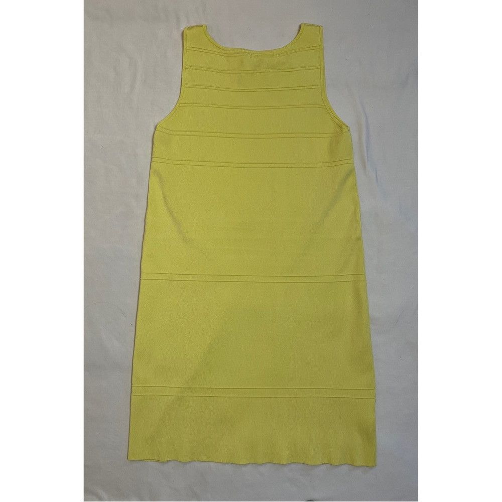 Isaac Mizrahi Isaac Mizrahi Knit Sleeveless Yellow Dress Size L Size L / US 10 / IT 46 - 6 Thumbnail