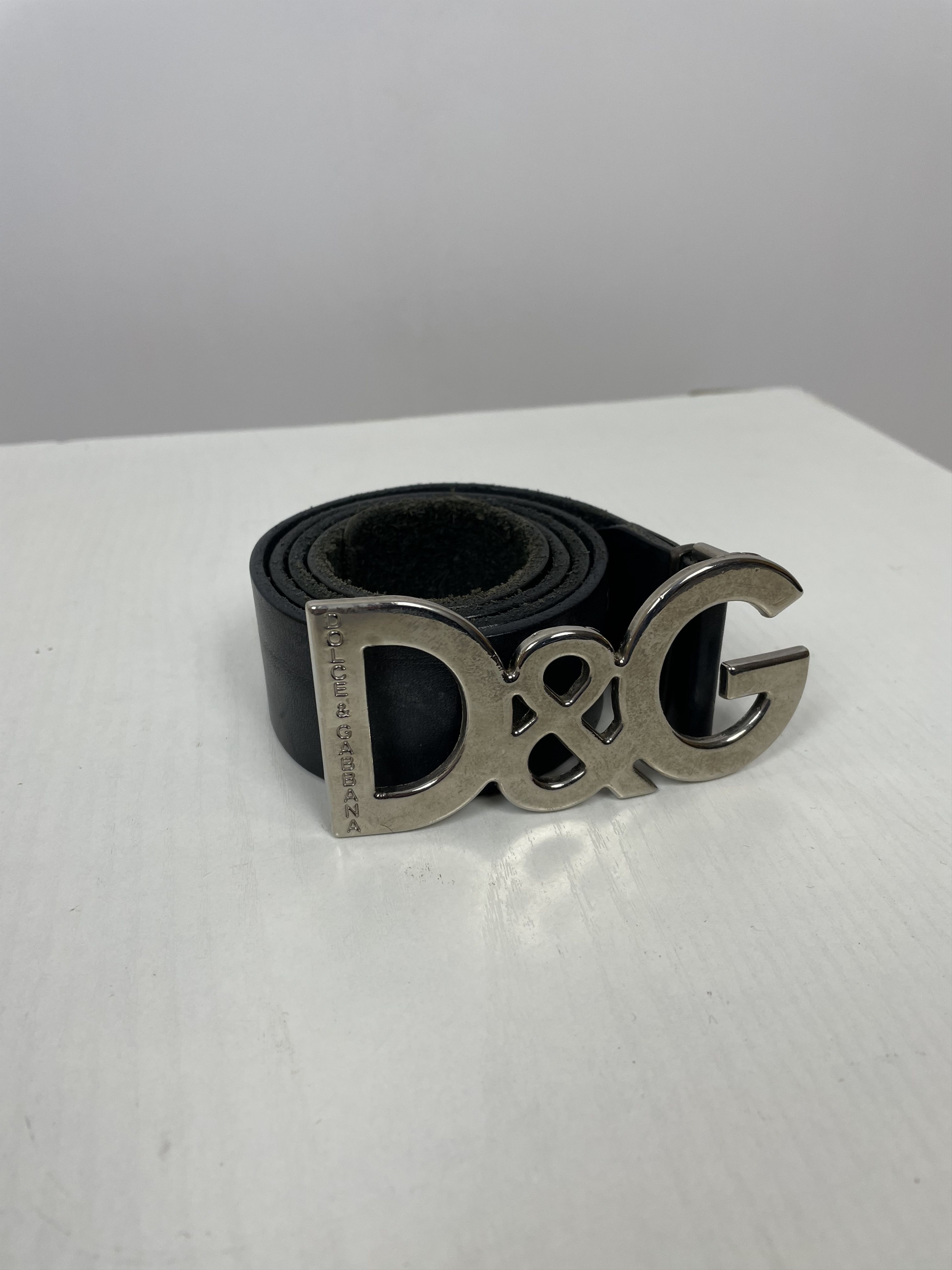 Dolce & Gabbana Vintage Leather Belt Big Logo Belts