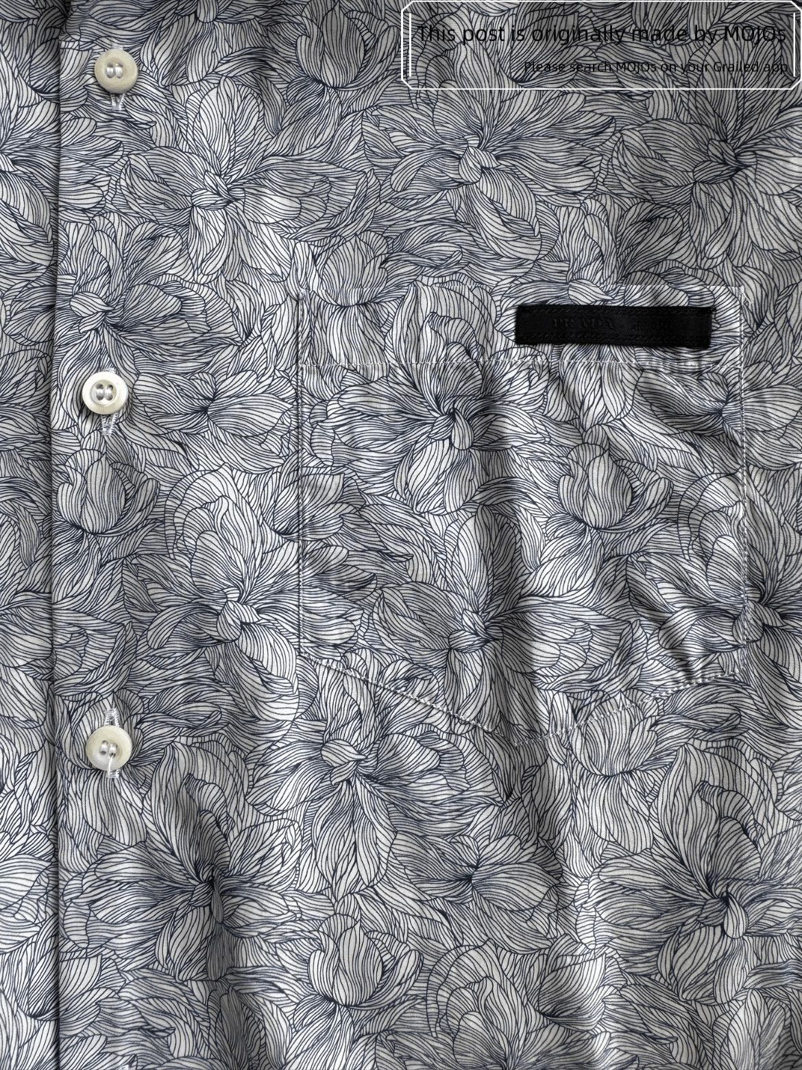 Prada Sz 40 Prada 20SS Flowers Flower Print Shirt Size US L / EU 52-54 / 3 - 3 Thumbnail