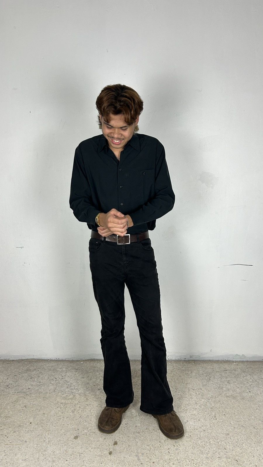 Christian Dior Monsieur × Vintage 1990s Christian Dior Monsieur - Black Shirt Size US L / EU 52-54 / 3 - 2 Thumbnail