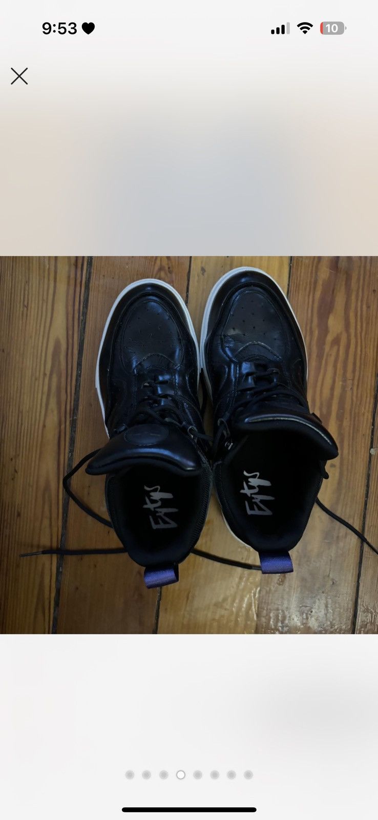 Eytys Eytys Black Leather Chunky Sneakers with White platform Size US 7.5 / IT 37.5 - 4 Thumbnail
