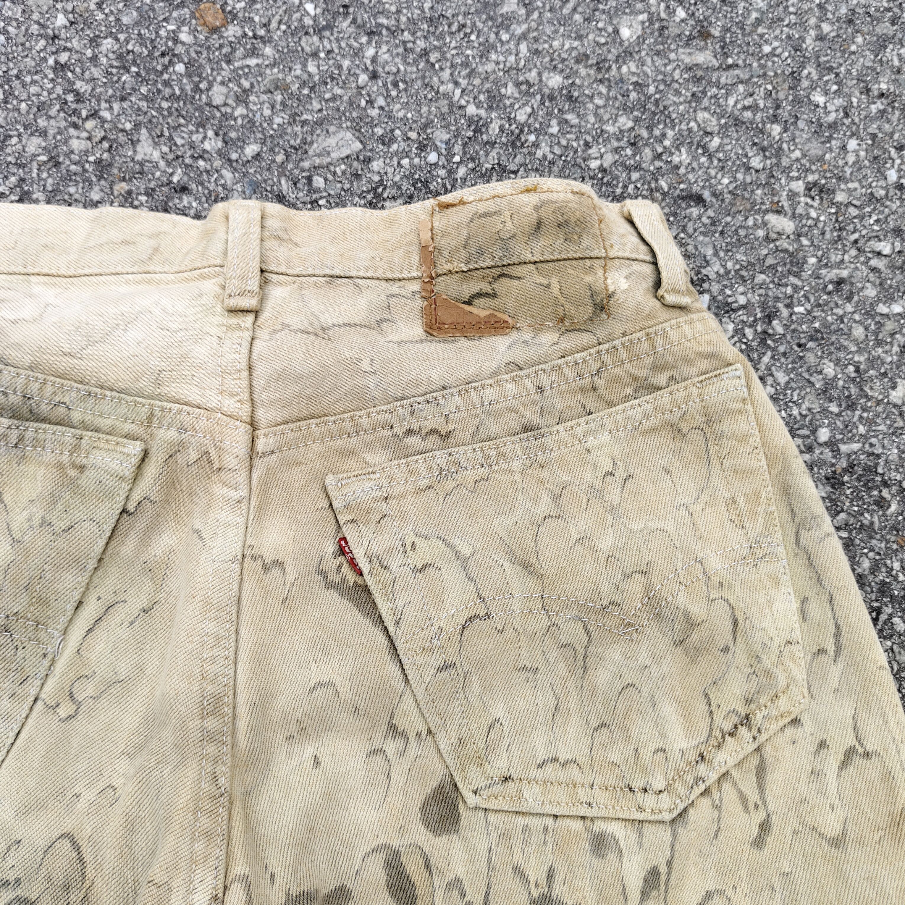 Levi's Vintage 90s Levi's 501 Abstract Camo Camouflage Design Jean Size US 30 / EU 46 - 8 Thumbnail
