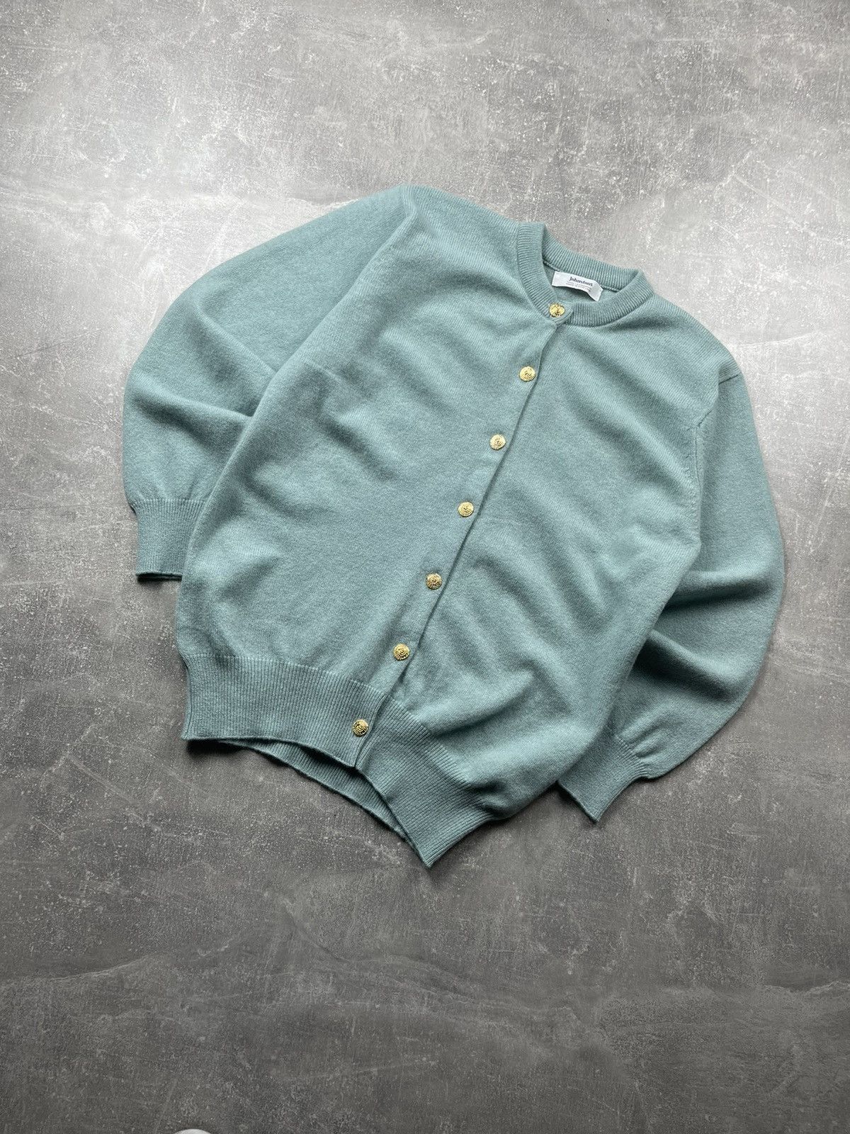 Johnstons Of Elgin Johnstons of Elgin Pure New Wool Mint Green Cardigan Size US M / EU 48-50 / 2 - 1 Thumbnail