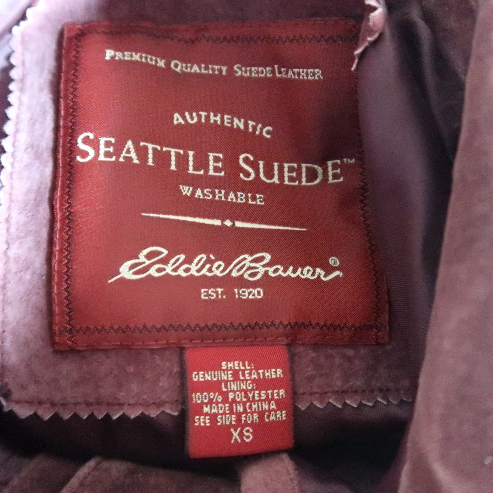 Eddie Bauer VINTAGE Eddie Bauer Jacket Suede Leather Purple Womens XS Short Button Front Casual Fall Winter Spring Long Sleeve Size XS / US 0-2 / IT 36-38 - 5 Thumbnail