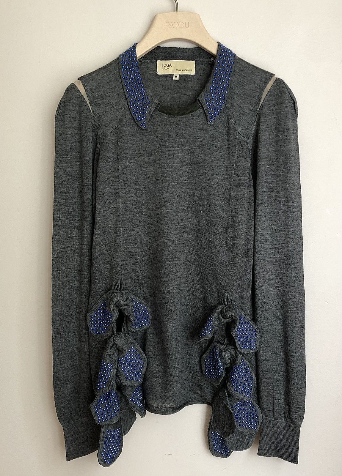 Toga TOGA PULLA Bejeweled Wool Petal Sweater Size US M / EU 48-50 / 2 - 3 Thumbnail