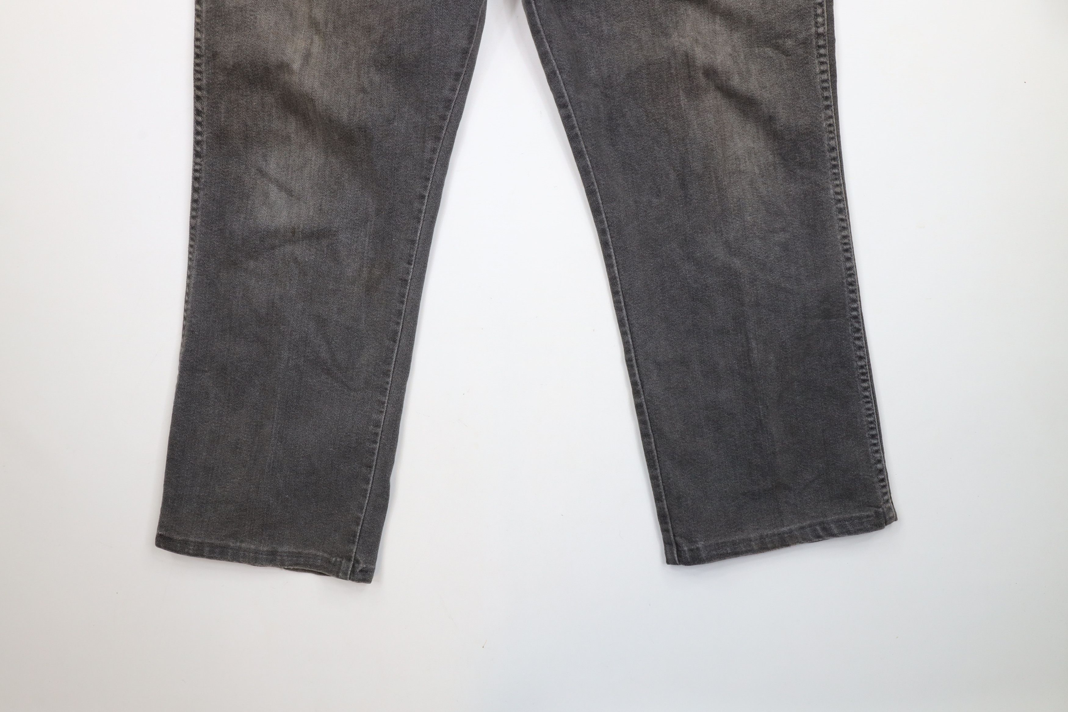 Vintage × Wrangler Vintage 80s 90s Wrangler Wide Leg Bootcut Denim Jeans Black Size US 40 / EU 56 - 4 Thumbnail
