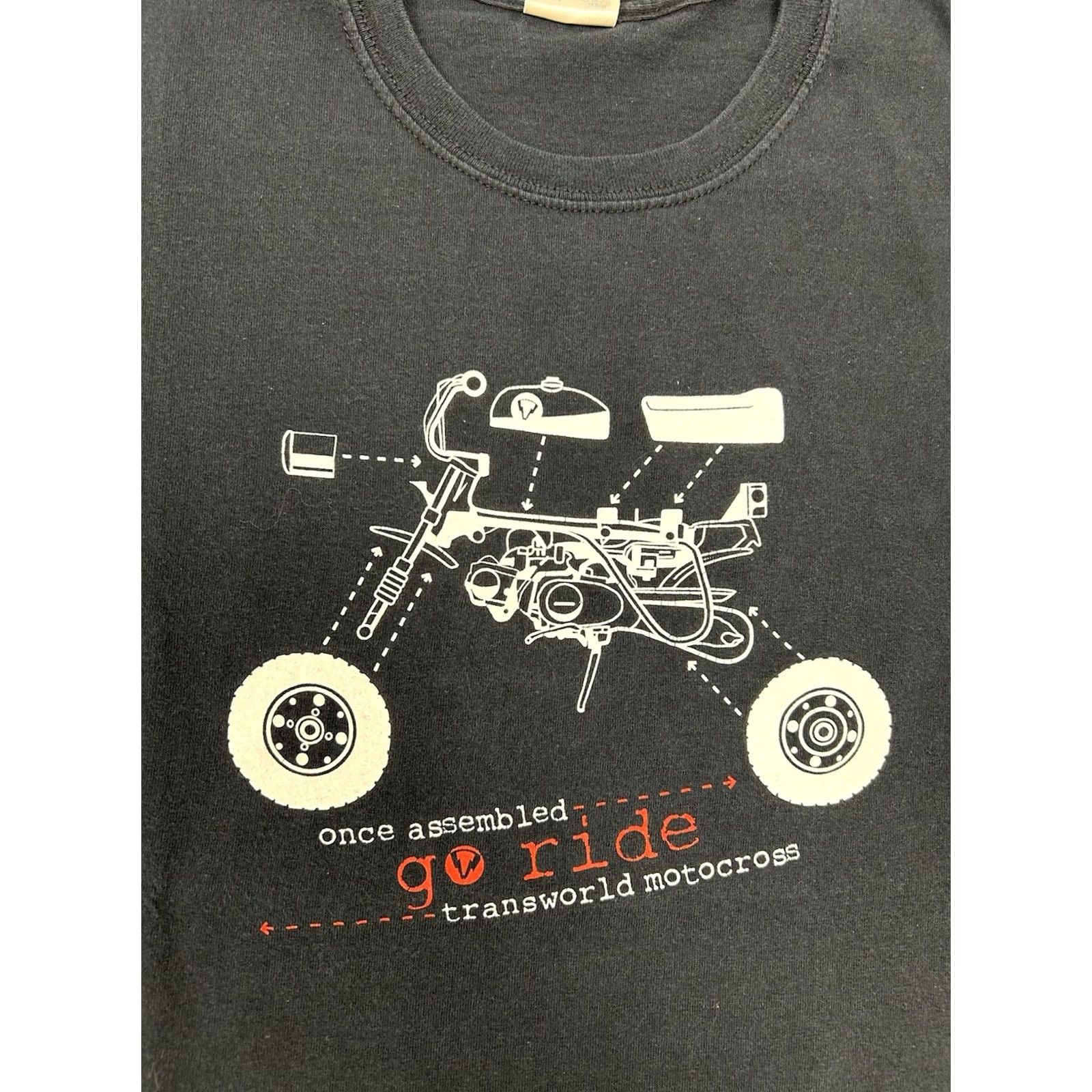 Vintage Vintage Transworld Motocross Magazine Promo Shirt Large 2000s Go Ride Tee Size US L / EU 52-54 / 3 - 4 Thumbnail