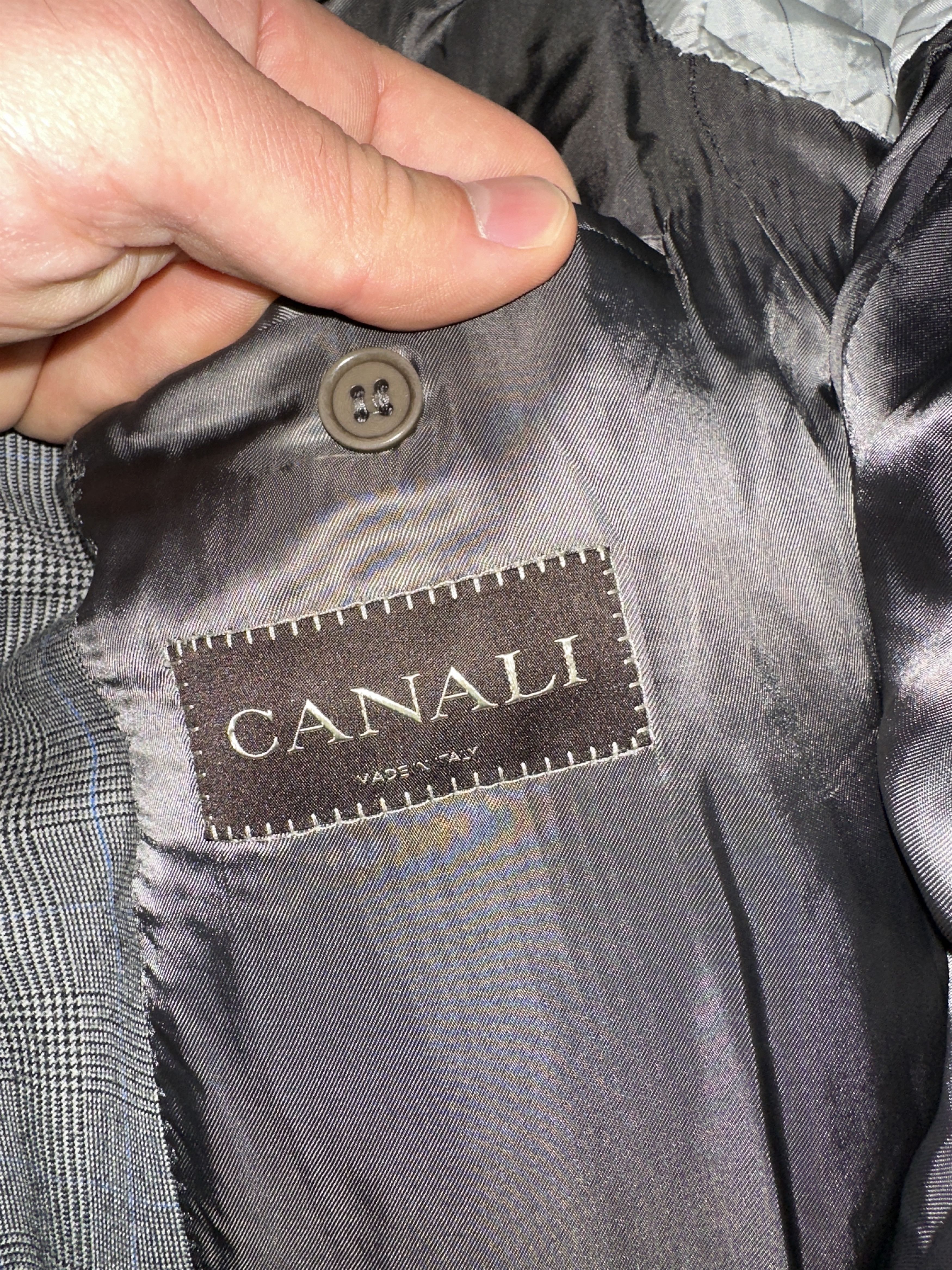 Canali Canali Virgin Wool Prince of Wales Blazer 50R Formal Jacket Size 50R - 2 Thumbnail