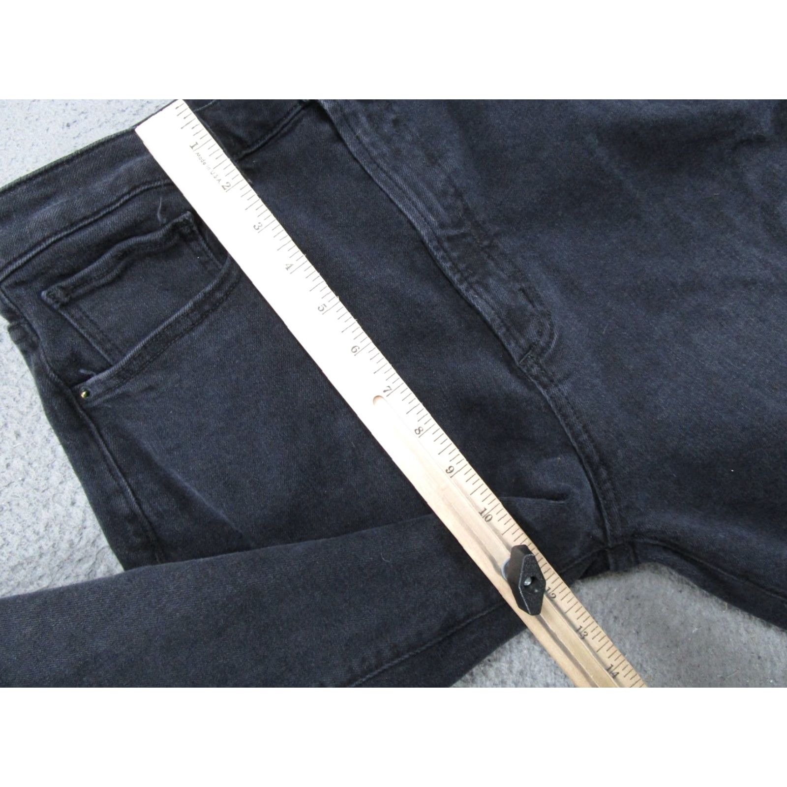 Vintage VINTAGE Revtown High Rise Decade Denim Black Stretch Jeans Womens 31 Organic Cotton Size 24" / US 00 / IT 34 - 7 Thumbnail