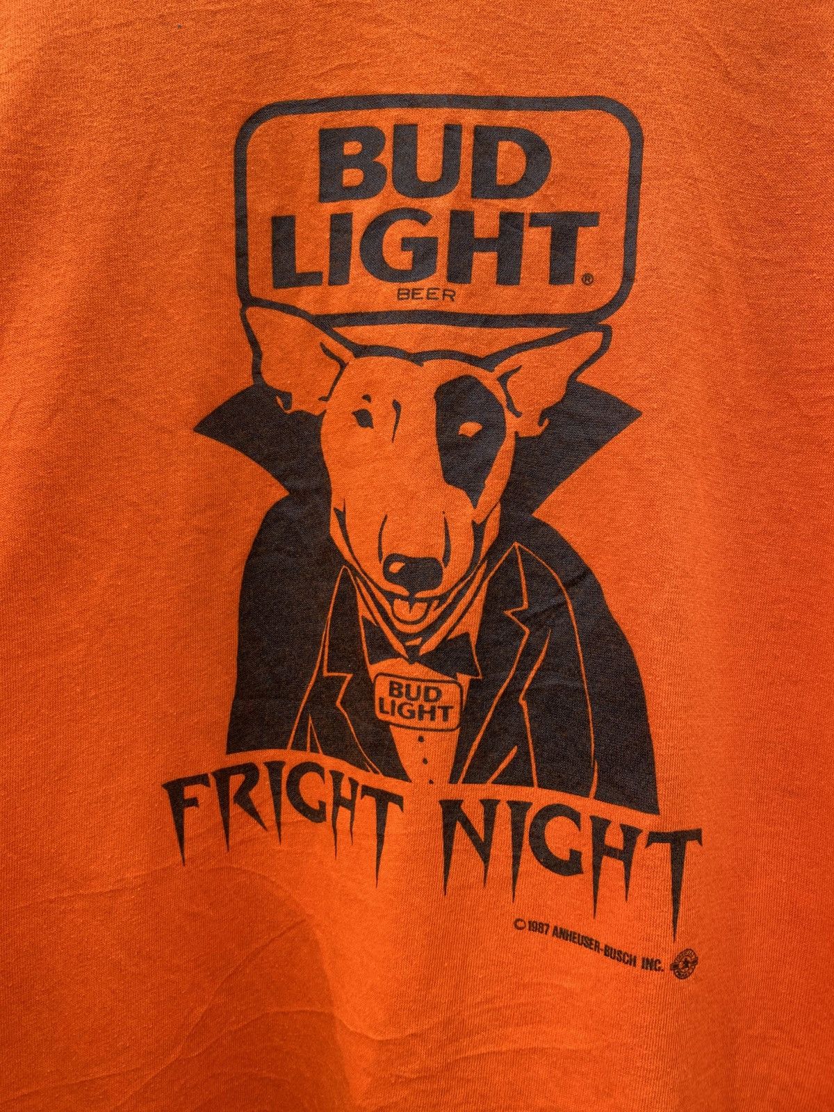 Vintage Vintage 1987 Bud Light Fright Night Halloween Orange Graphic Size US M / EU 48-50 / 2 - 7 Thumbnail